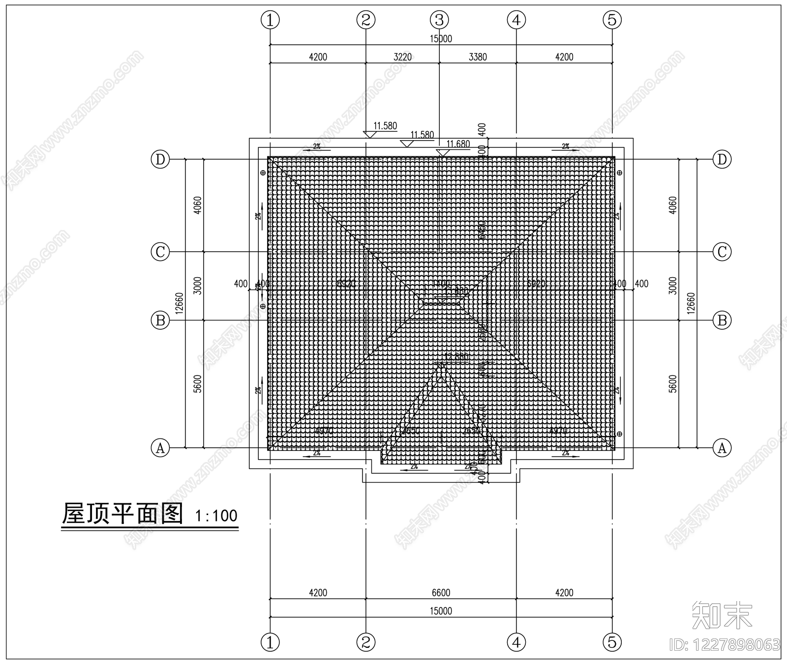 别墅建筑cad施工图下载【ID:1227898063】