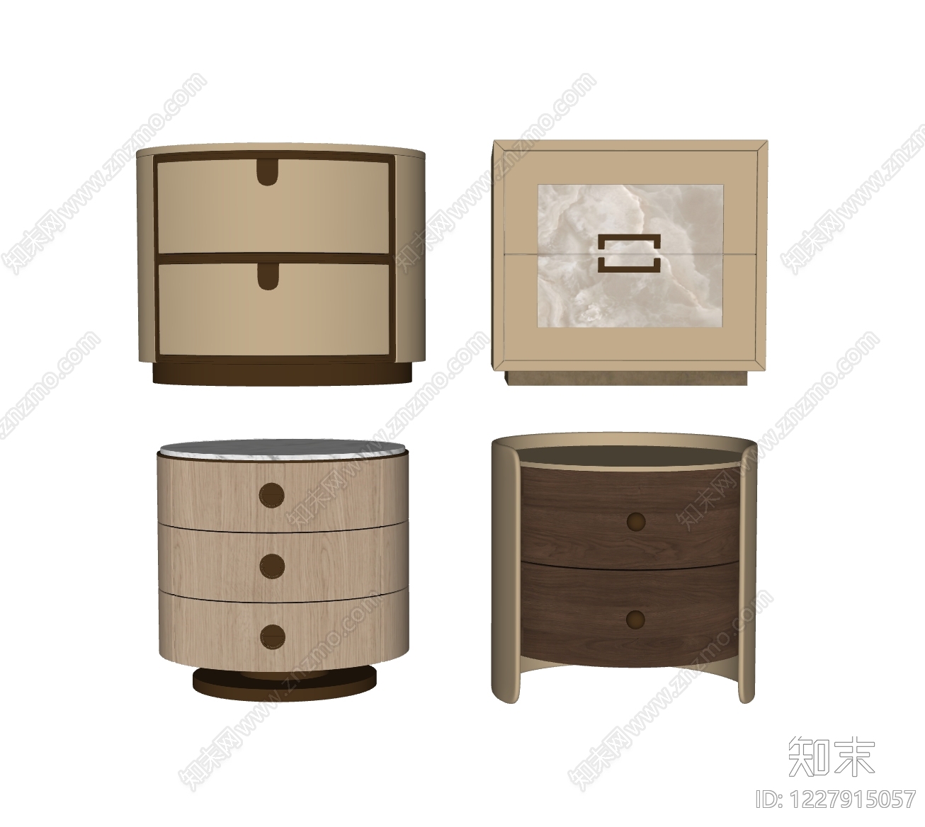 轻奢床头柜SU模型下载【ID:1227915057】