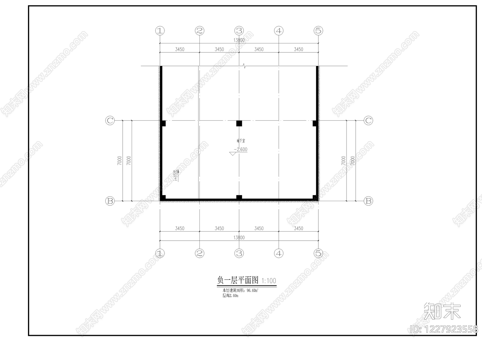 别墅建筑cad施工图下载【ID:1227923558】