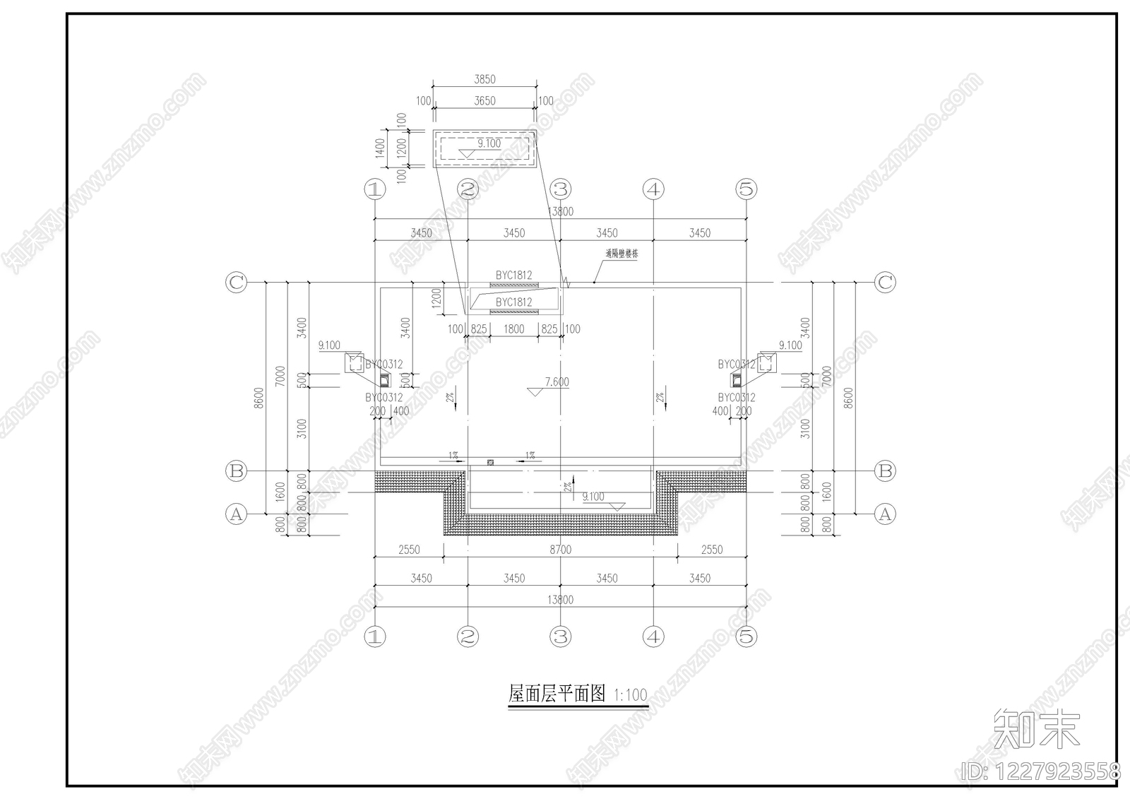 别墅建筑cad施工图下载【ID:1227923558】