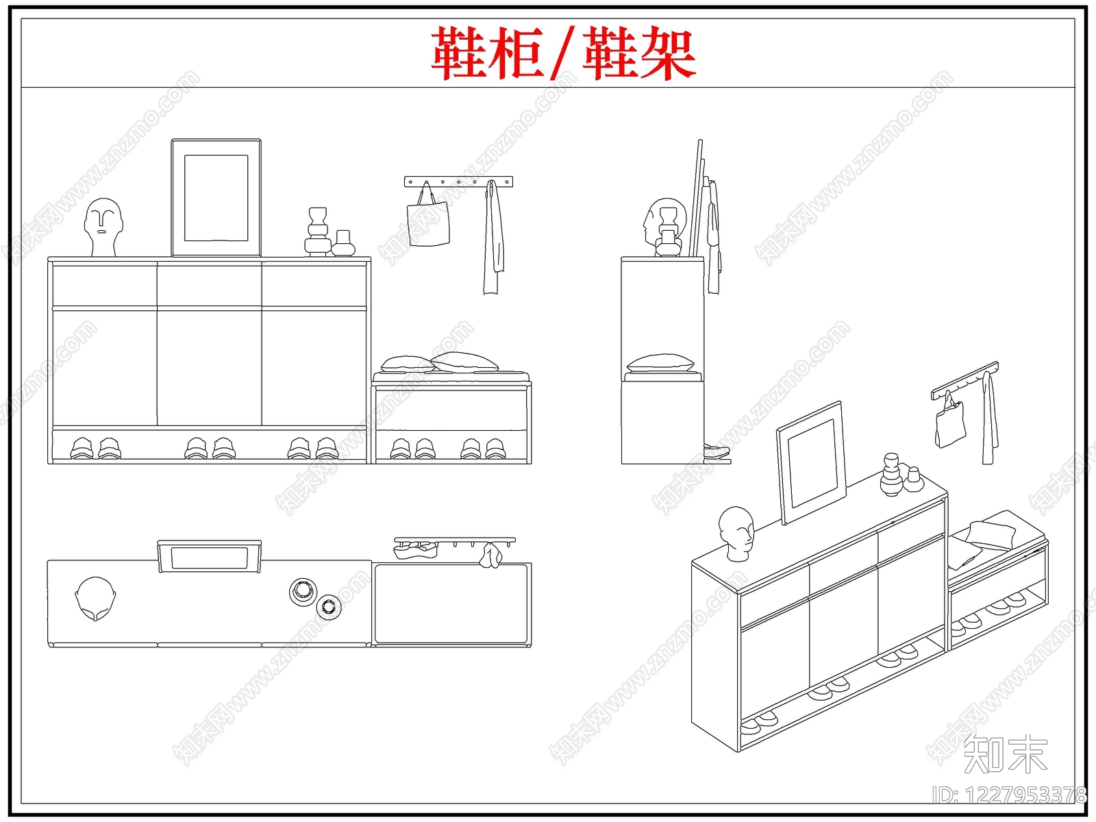 柜子cad施工图下载【ID:1227953378】