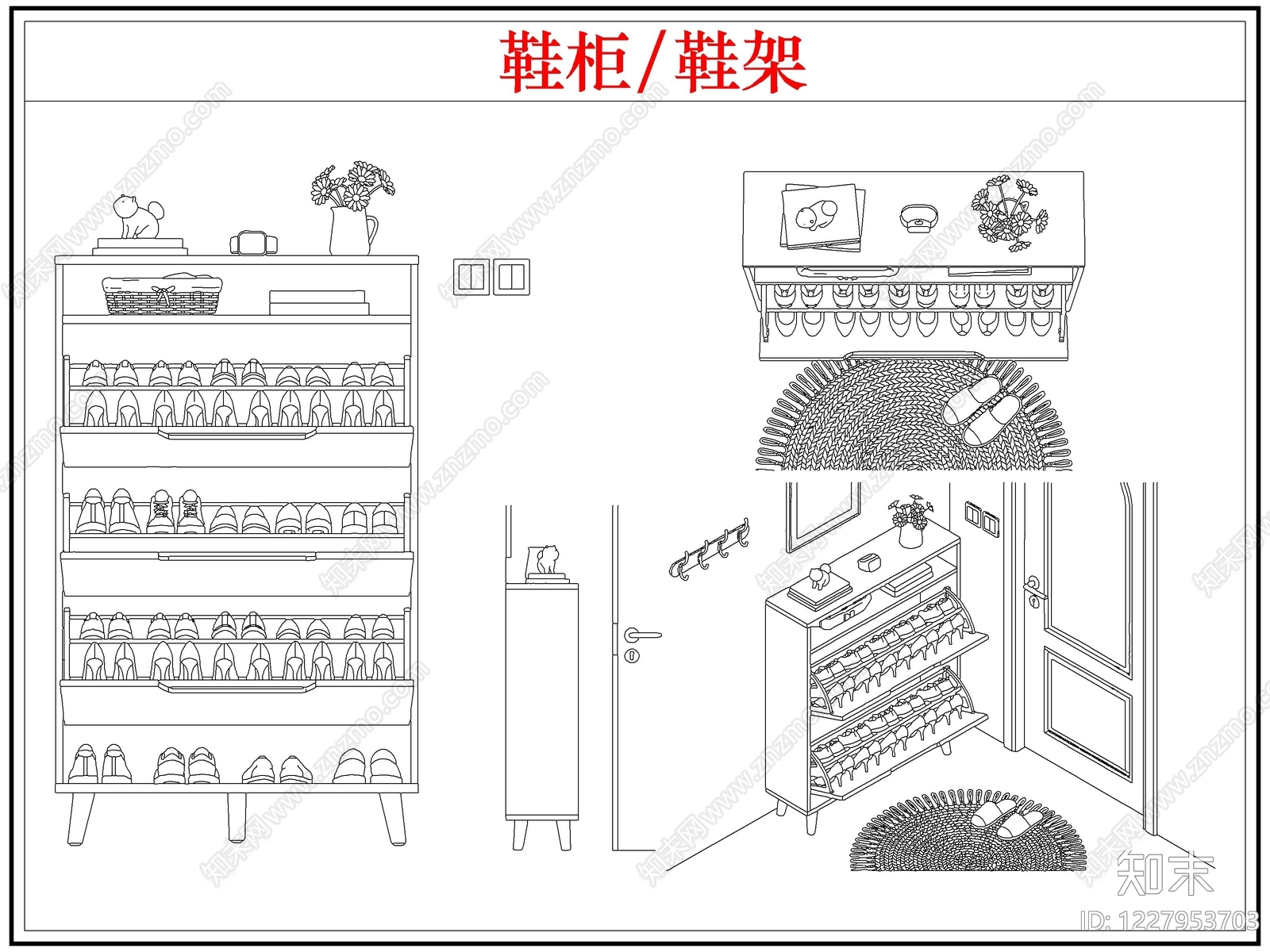 柜子cad施工图下载【ID:1227953703】