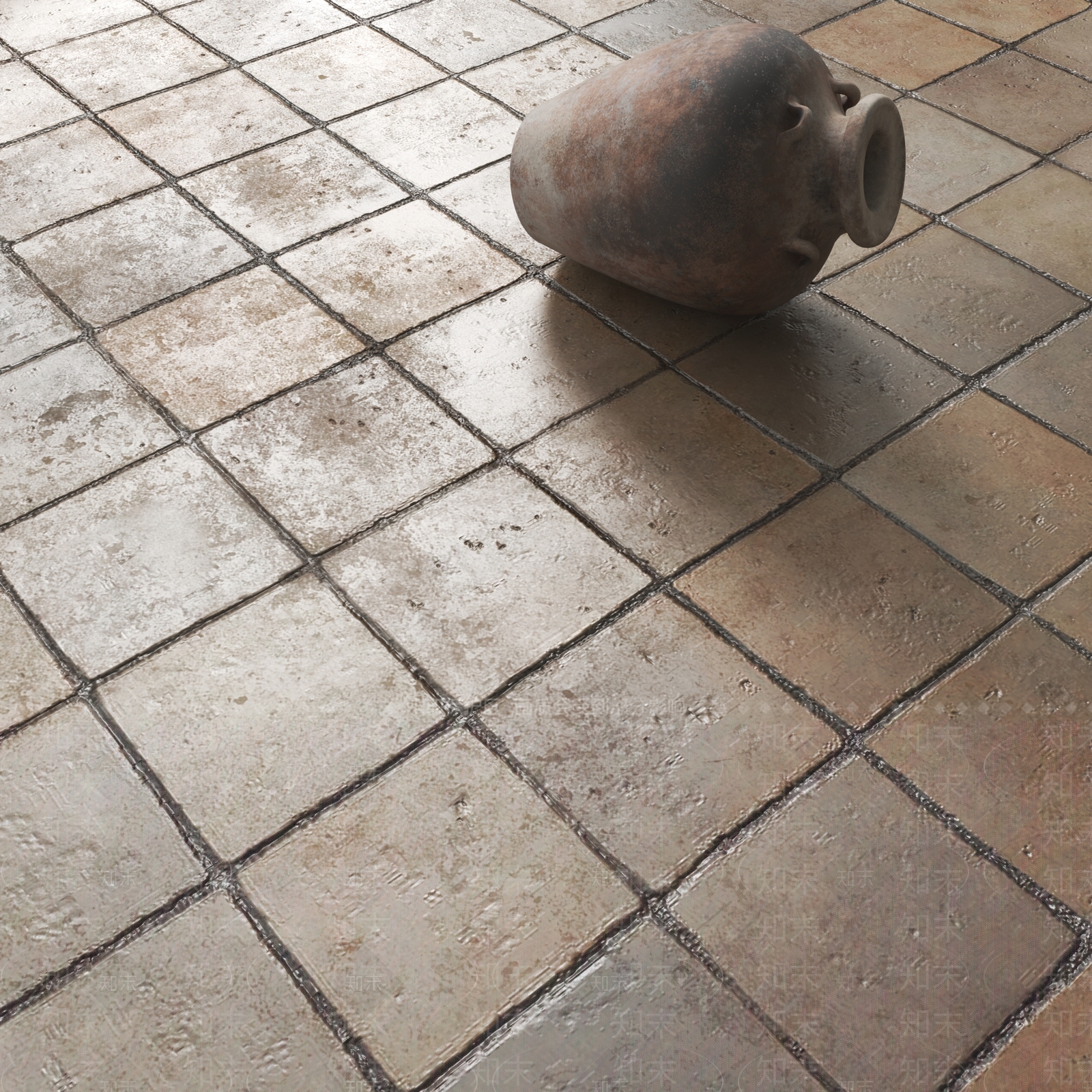 侘寂地面拼花3D模型下载【ID:1227954680】
