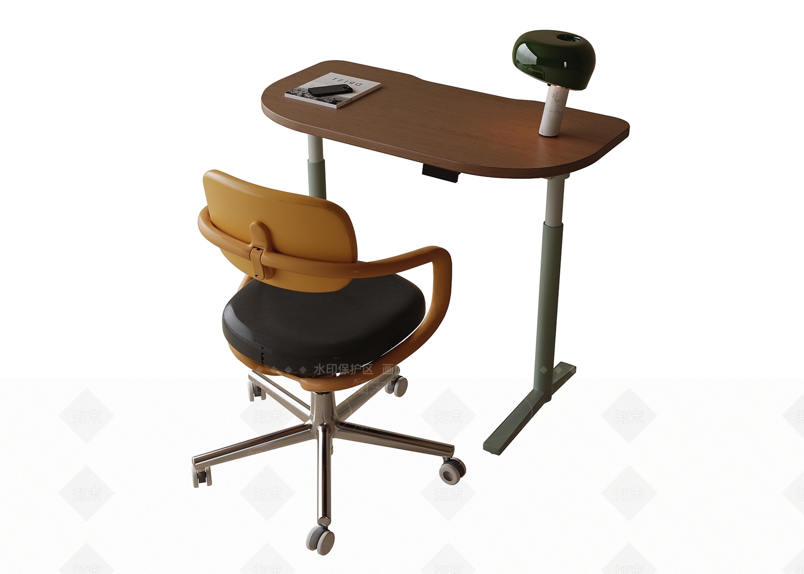 现代书桌椅3D模型下载【ID:1228002730】