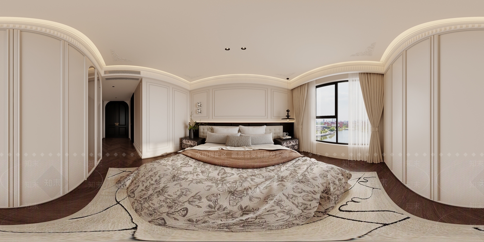 轻奢主卧3D模型下载【ID:1228004557】