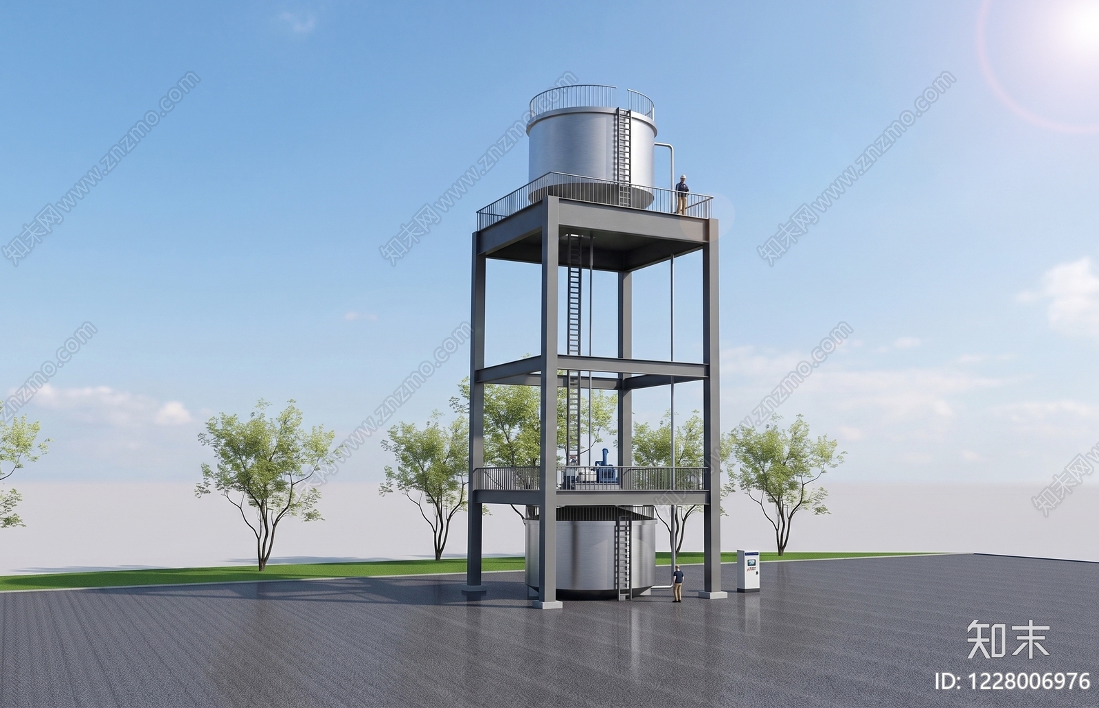 现代主义仓储建筑SU模型下载【ID:1228006976】