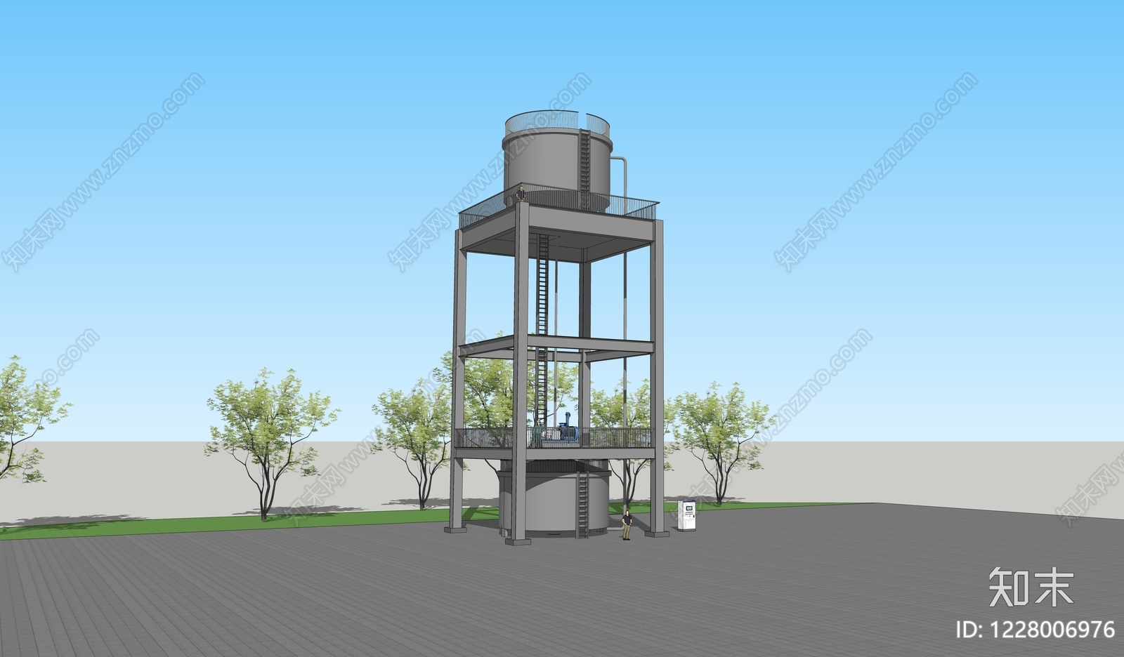 现代主义仓储建筑SU模型下载【ID:1228006976】