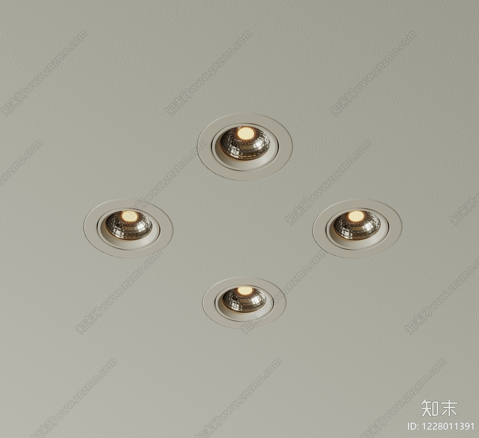 极简筒灯射灯SU模型下载【ID:1228011391】