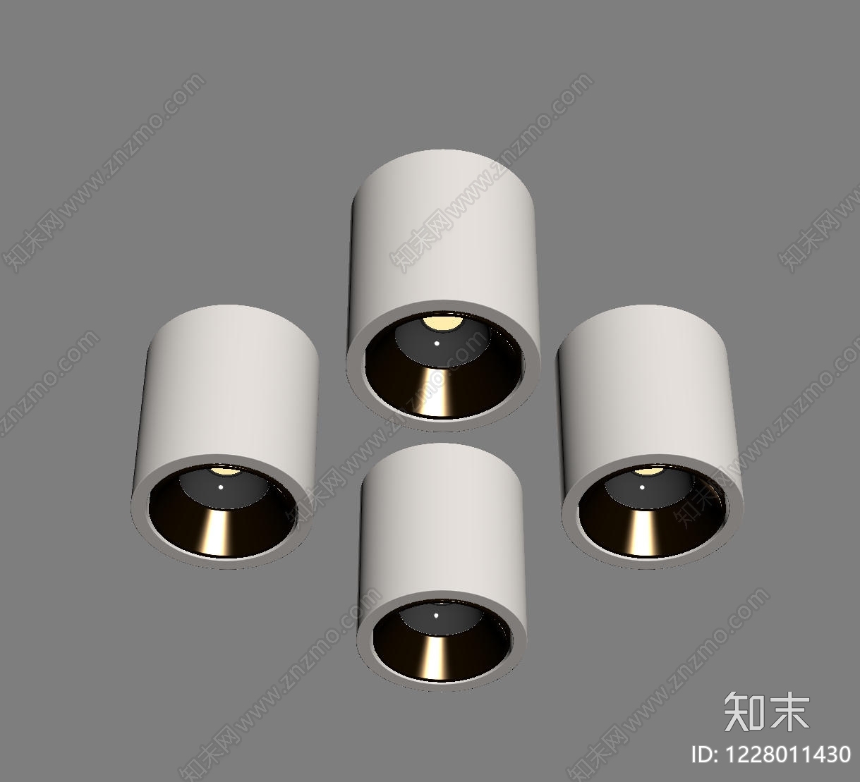 奶油风筒灯射灯SU模型下载【ID:1228011430】