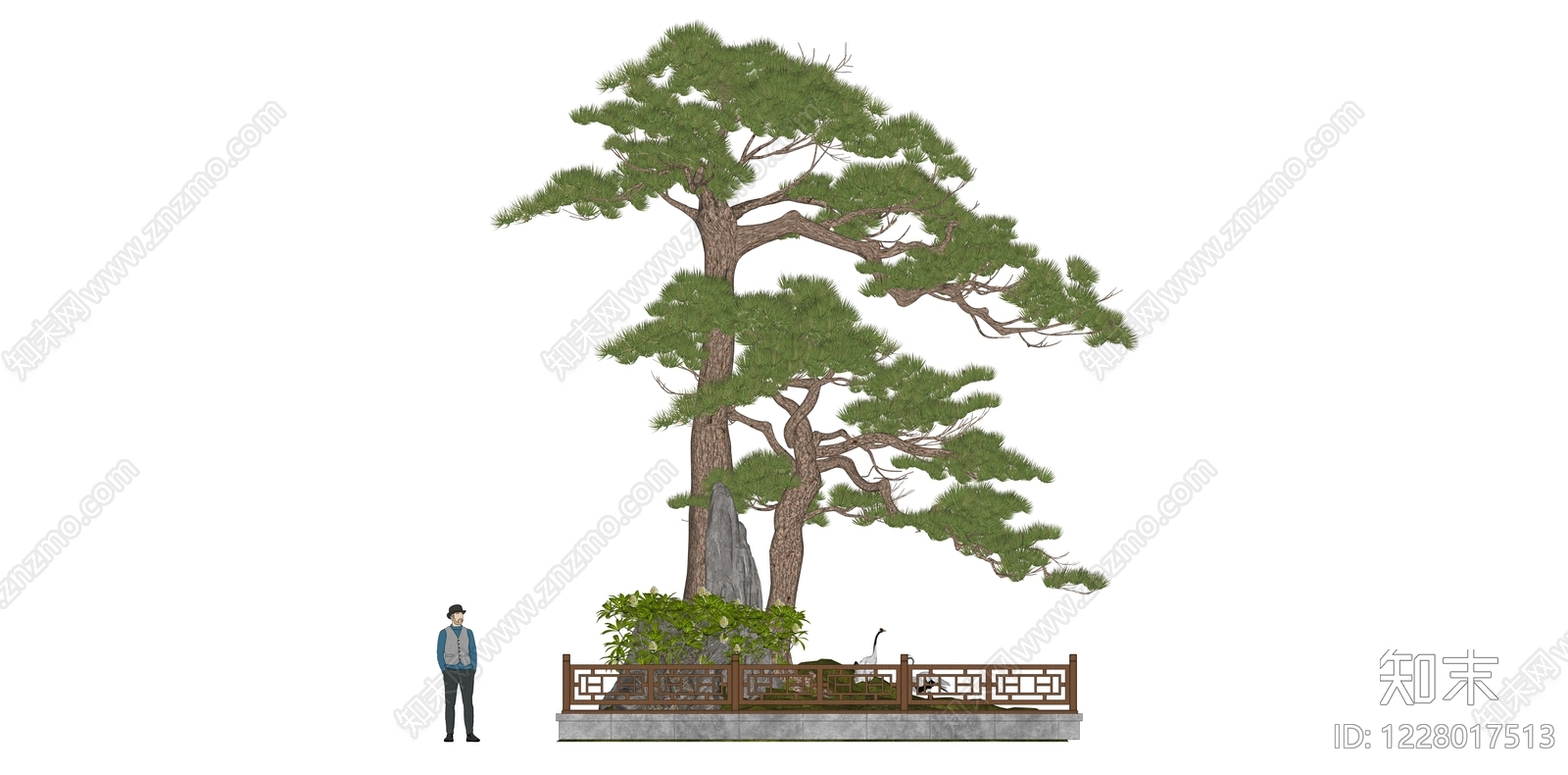新中式景观庭院小品SU模型下载【ID:1228017513】