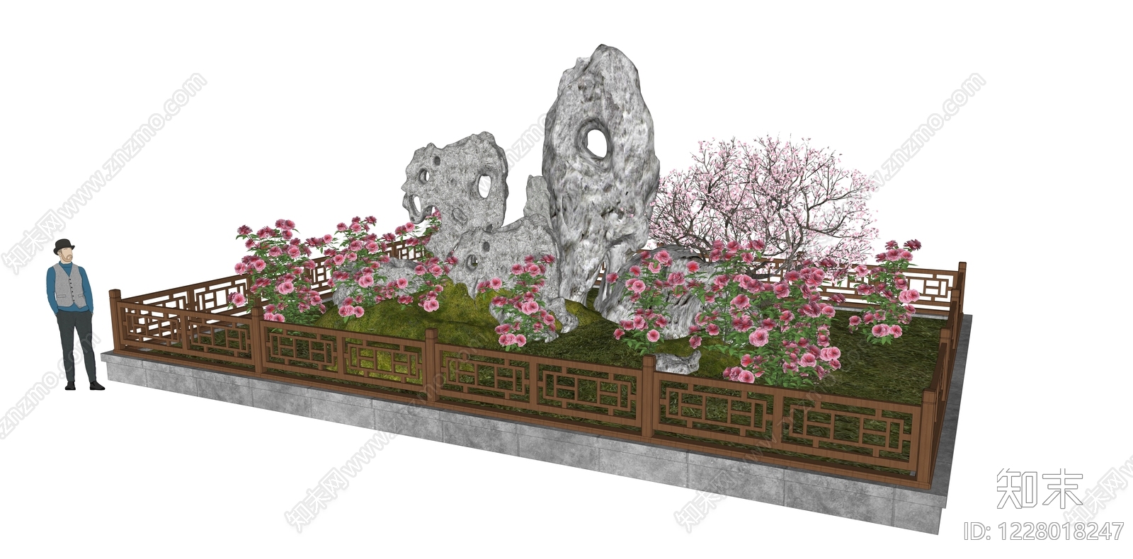 传统园林景观石SU模型下载【ID:1228018247】