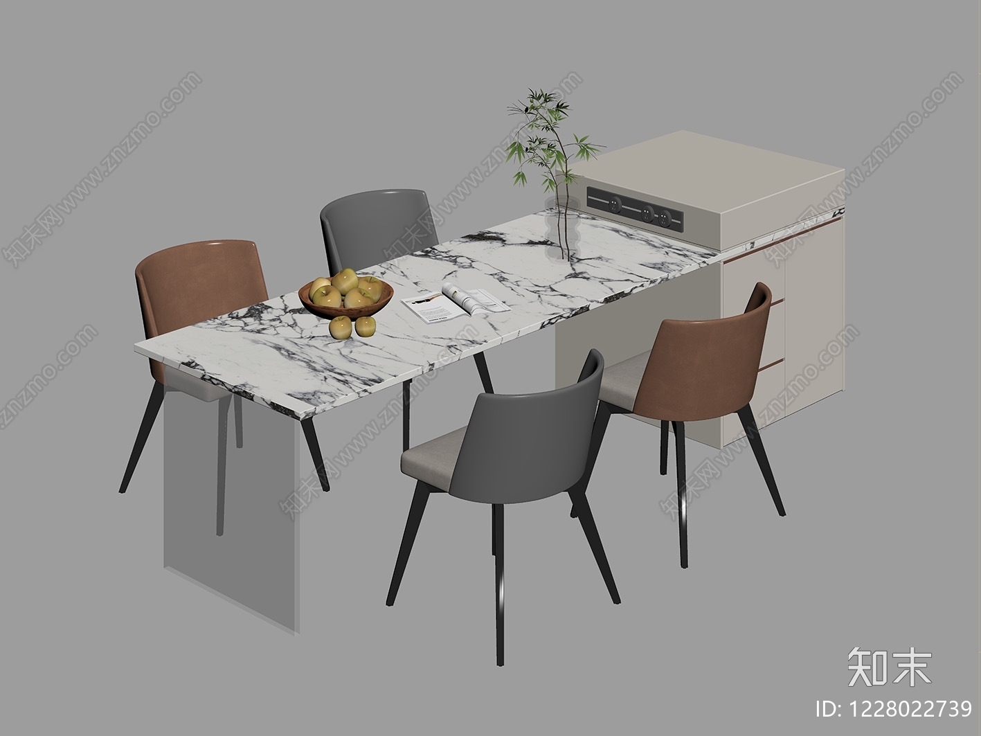 现代简约岛台SU模型下载【ID:1228022739】