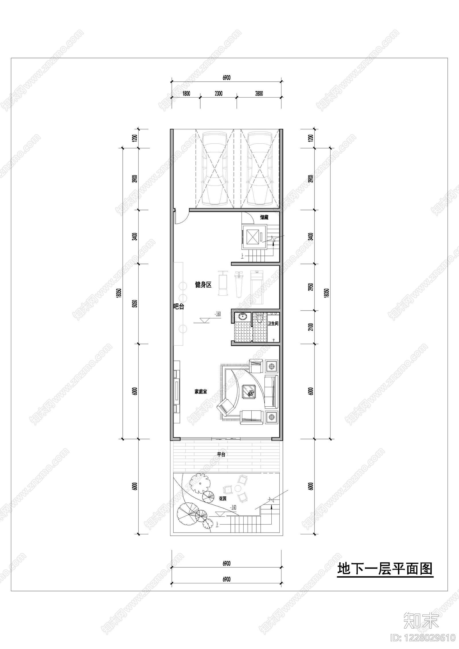 别墅建筑cad施工图下载【ID:1228029610】