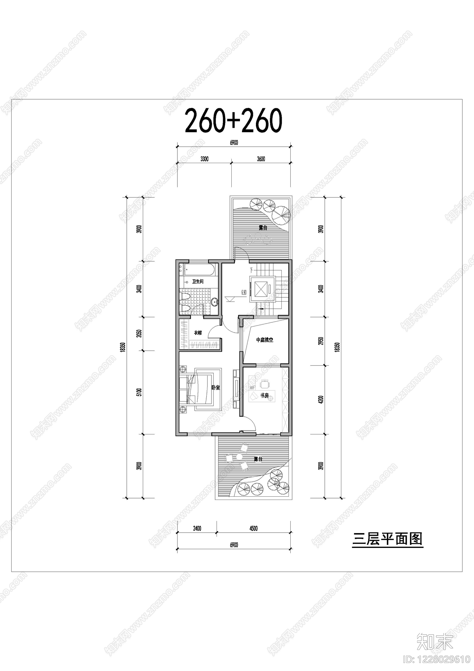别墅建筑cad施工图下载【ID:1228029610】