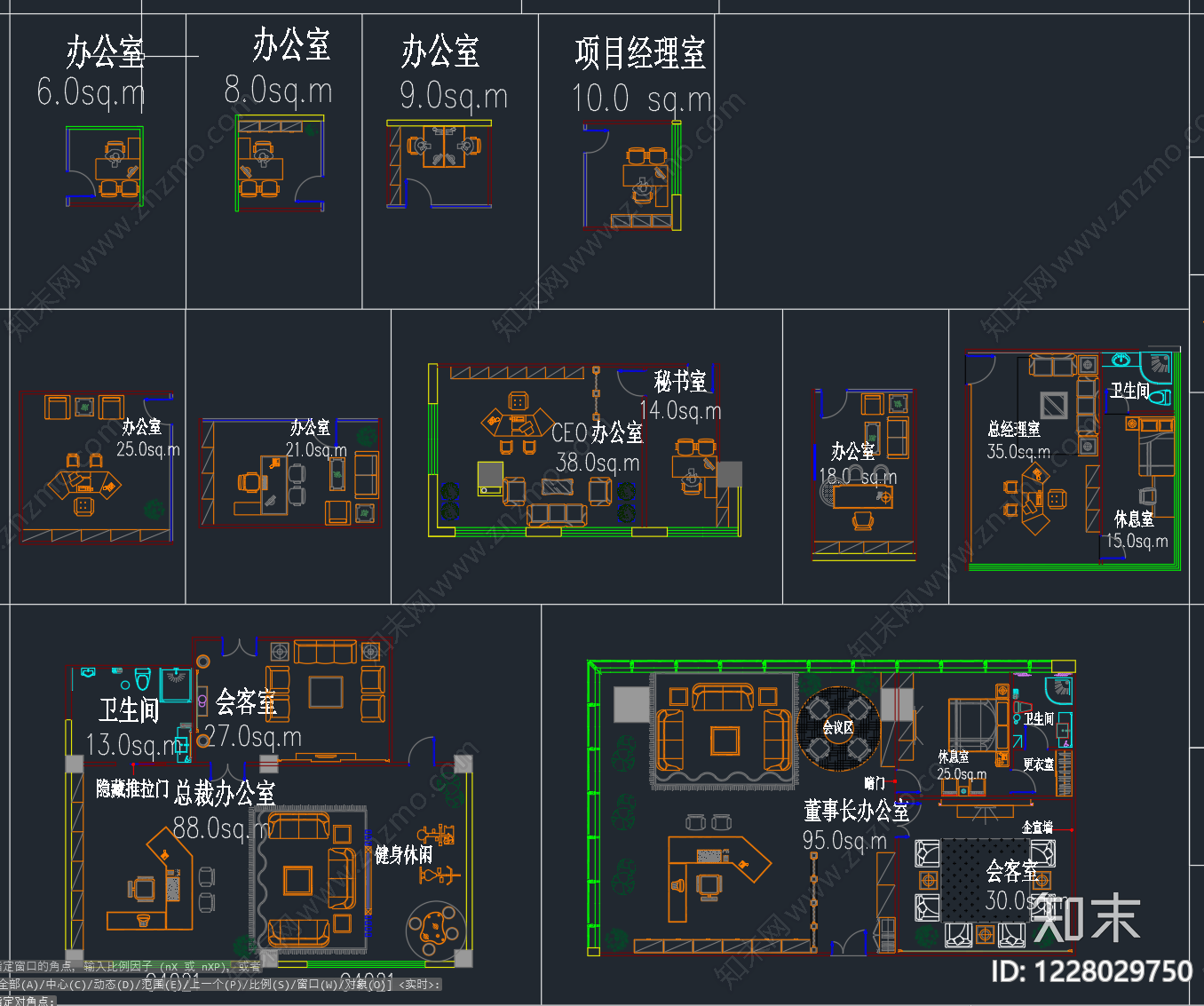 办公家具图库CAD图纸