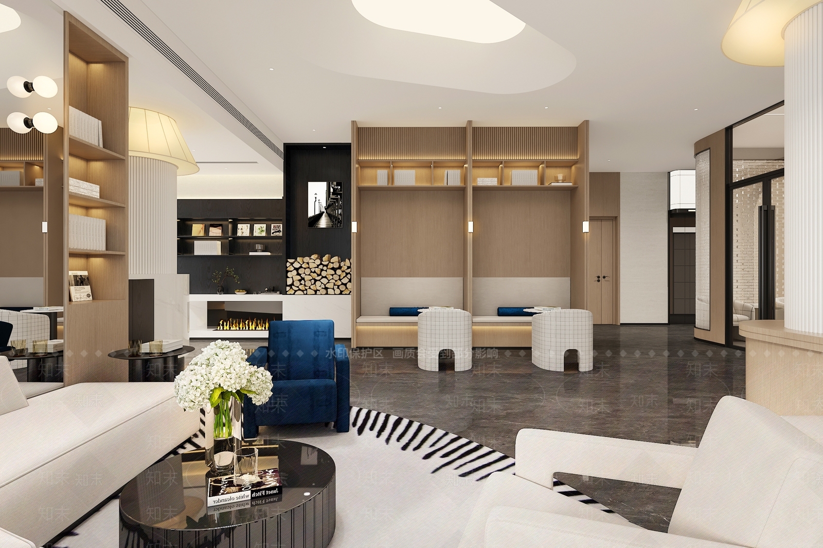 现代酒店大堂3D模型下载【ID:1228032602】