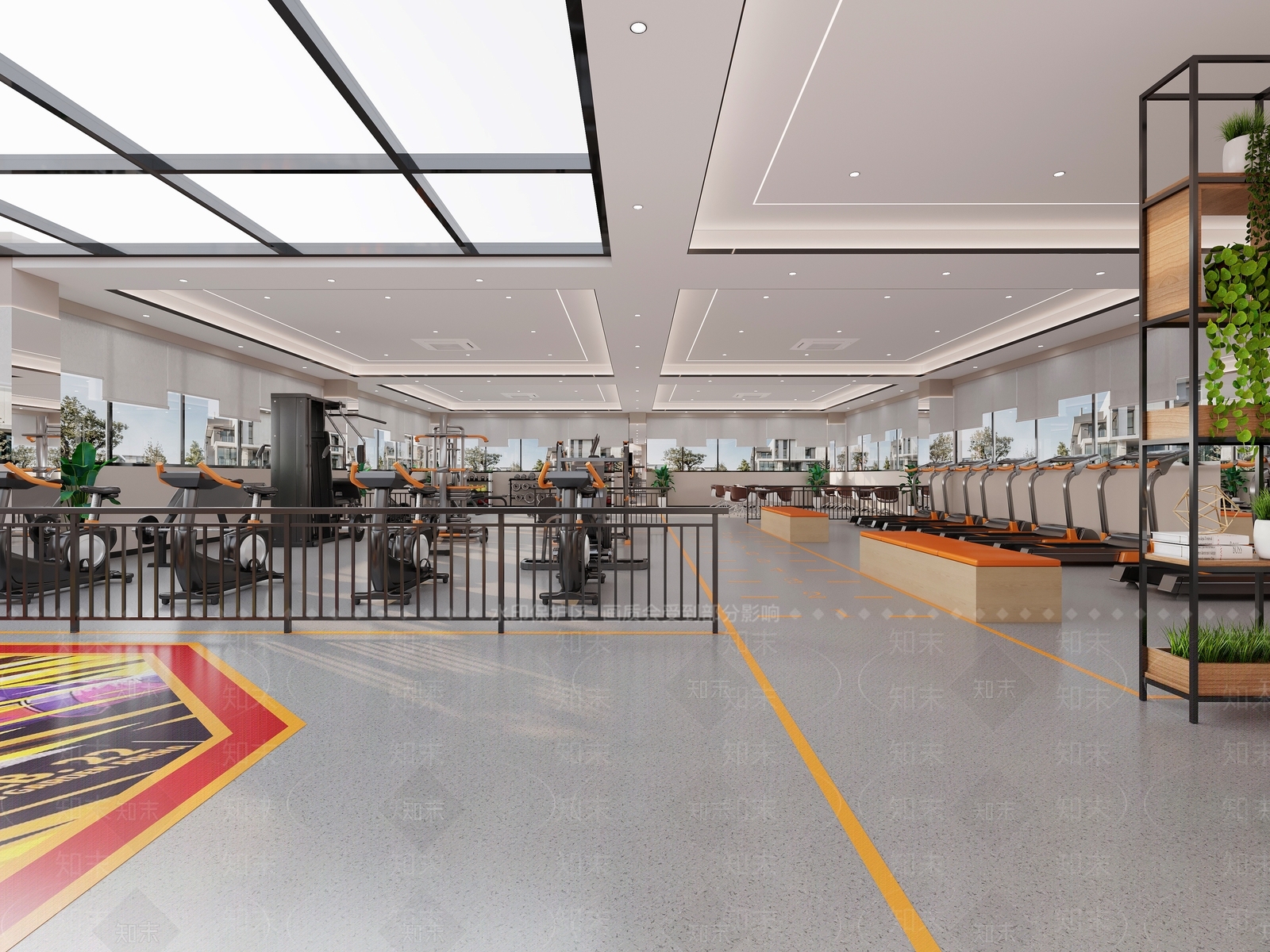 现代健身房3D模型下载【ID:1228036753】