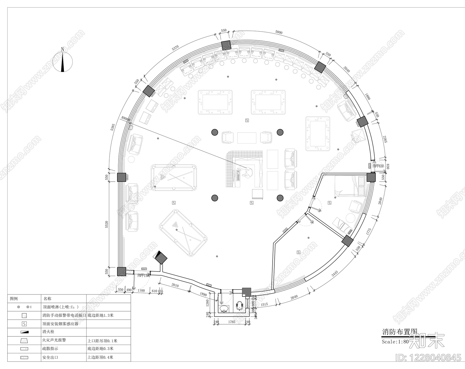 电玩城cad施工图下载【ID:1228040845】