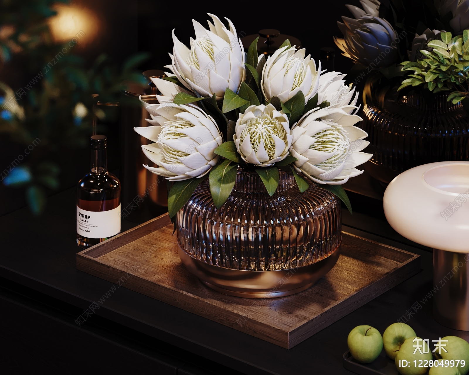轻奢花艺SU模型下载【ID:1228049979】