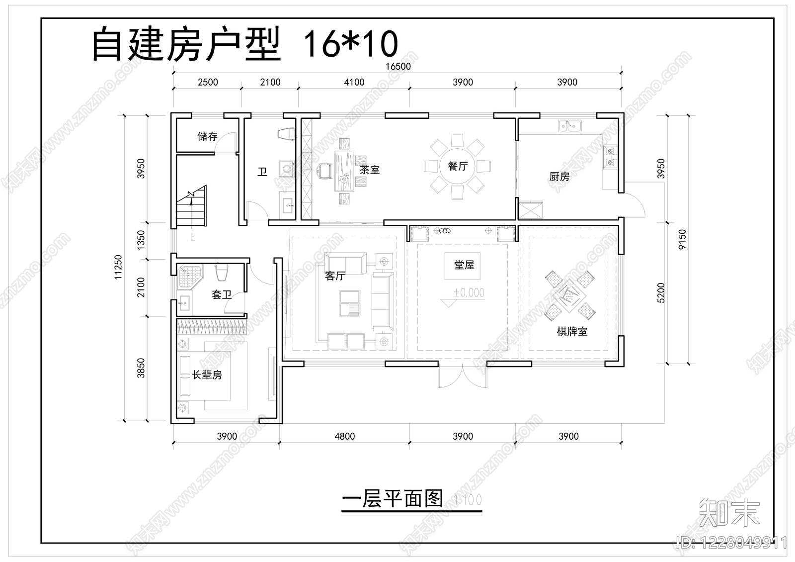 别墅建筑cad施工图下载【ID:1228049911】
