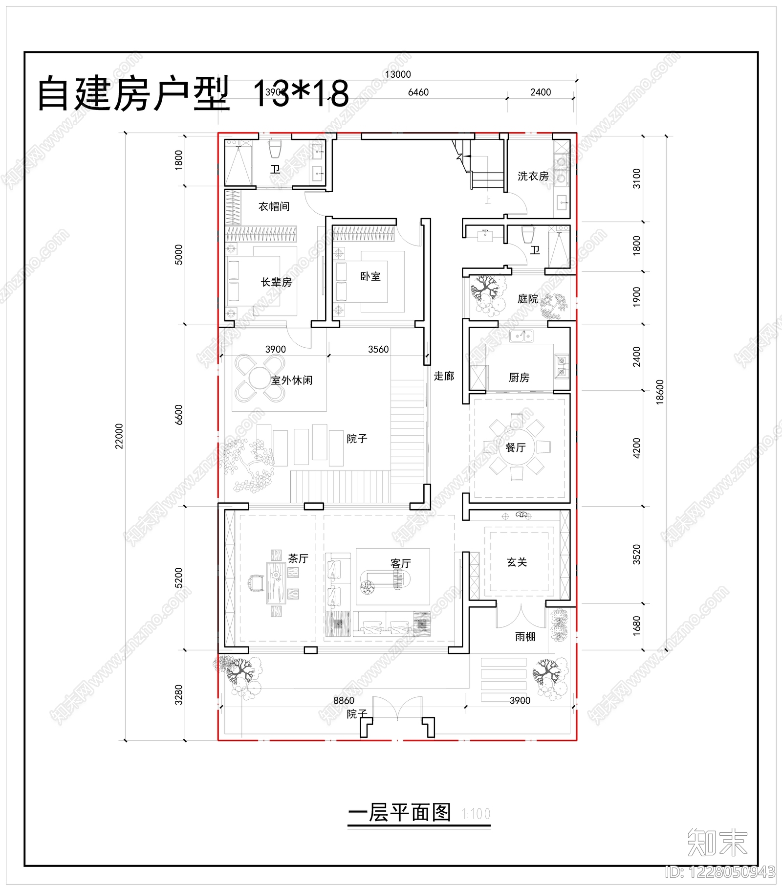 别墅建筑cad施工图下载【ID:1228050943】