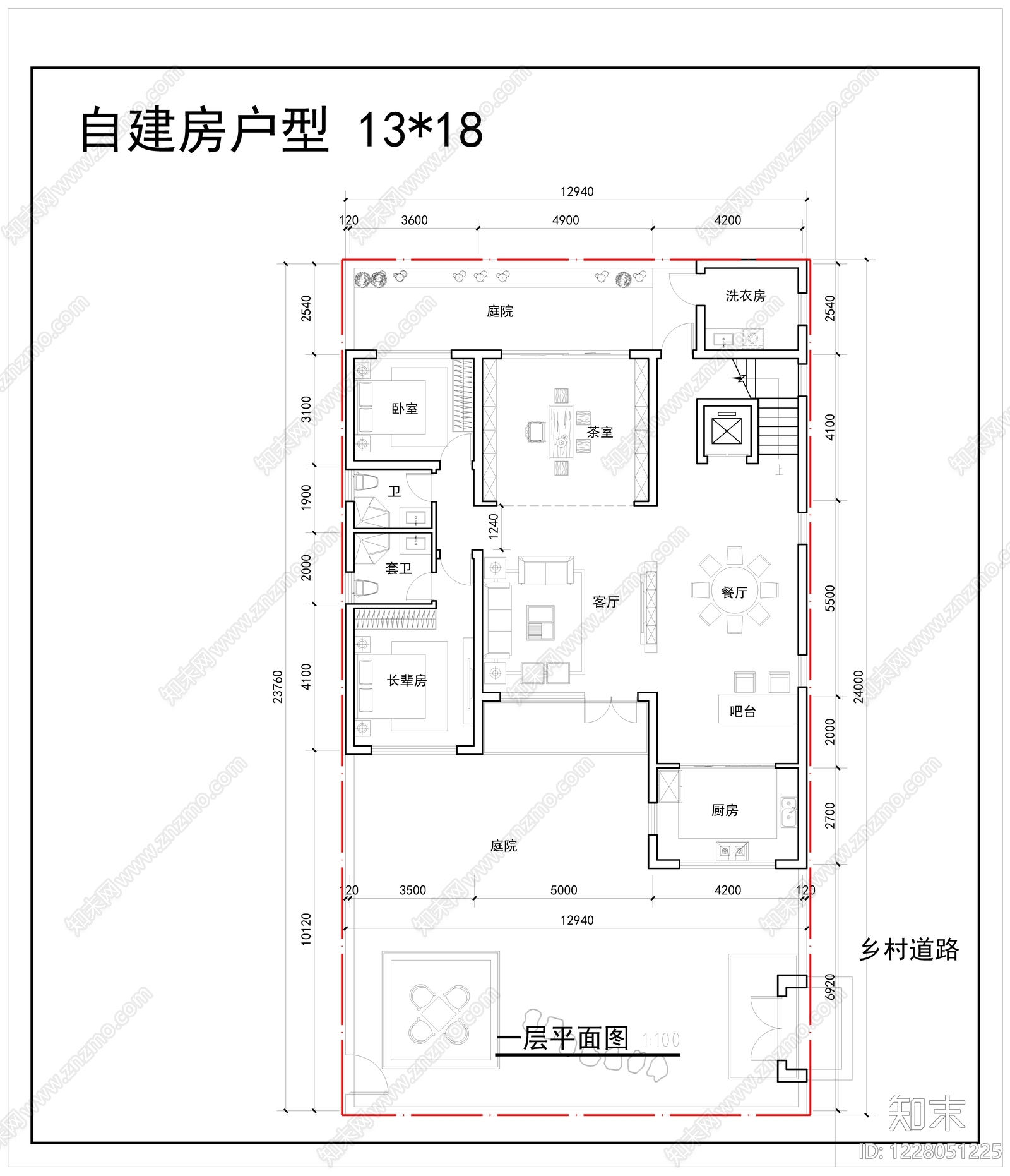 别墅建筑cad施工图下载【ID:1228051225】