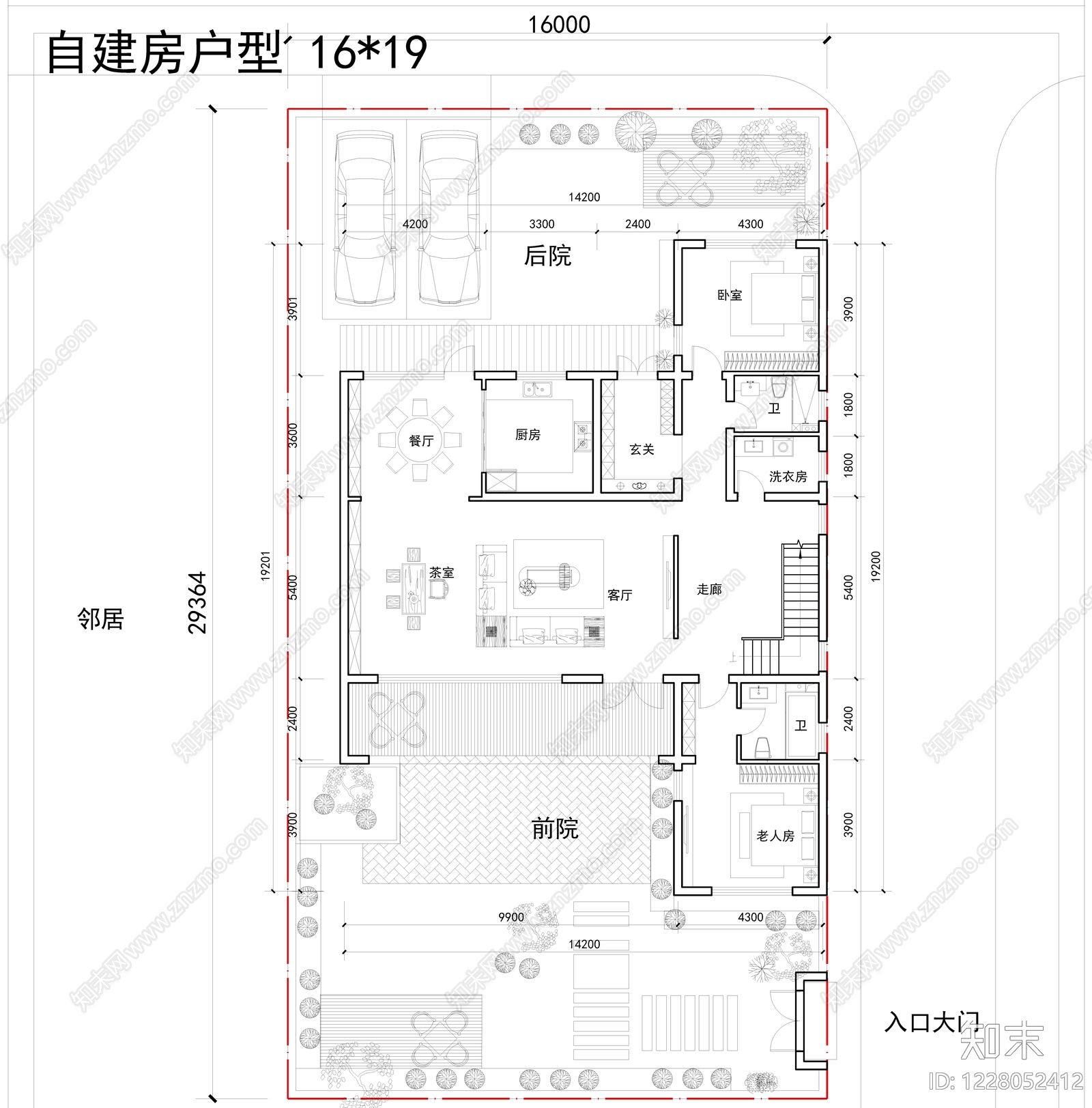 别墅建筑cad施工图下载【ID:1228052412】