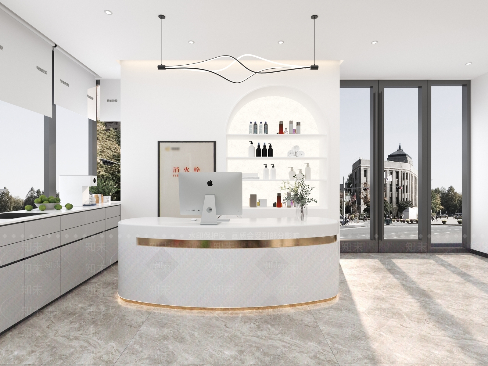 轻奢美发店3D模型下载【ID:1228053377】