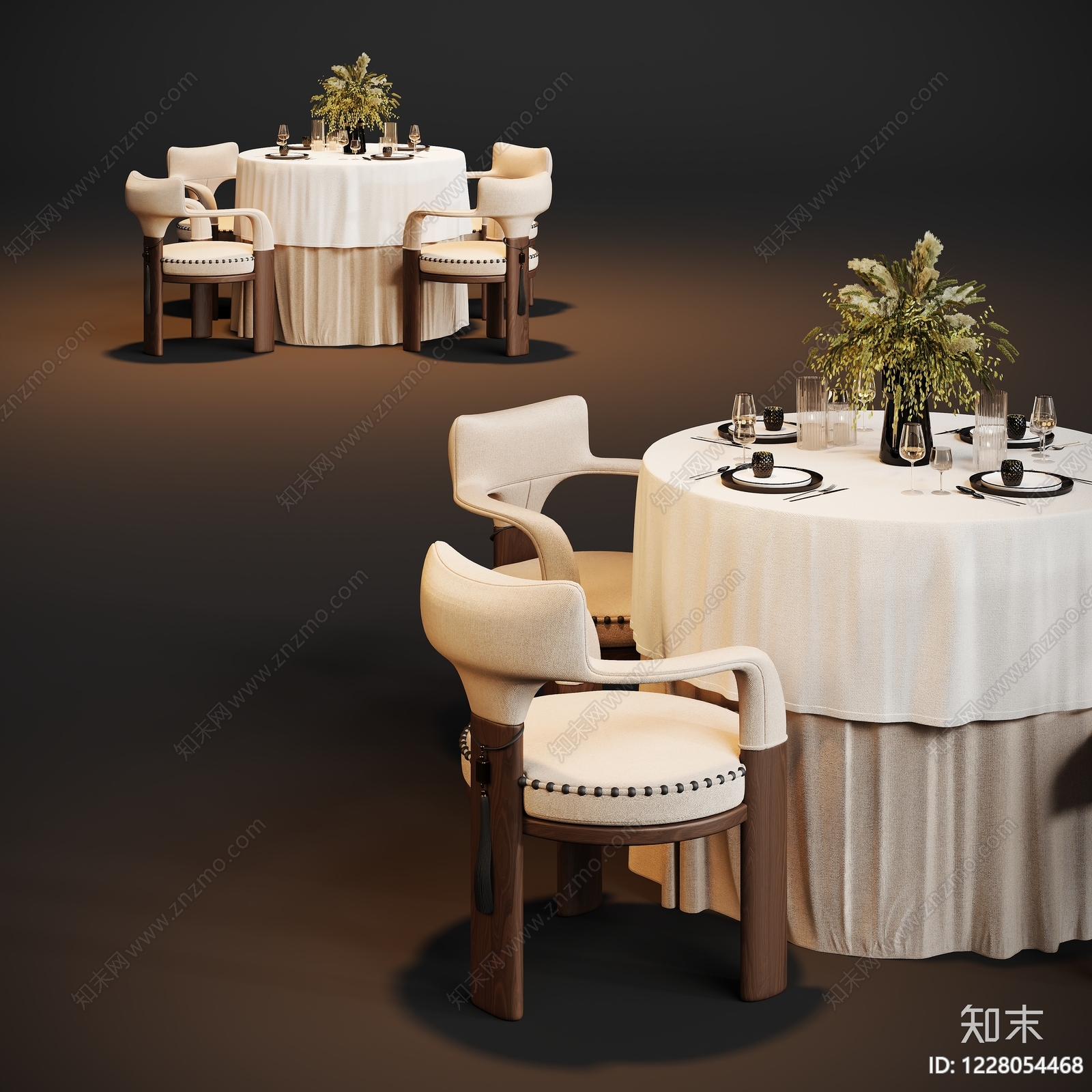 中古风餐桌椅SU模型下载【ID:1228054468】