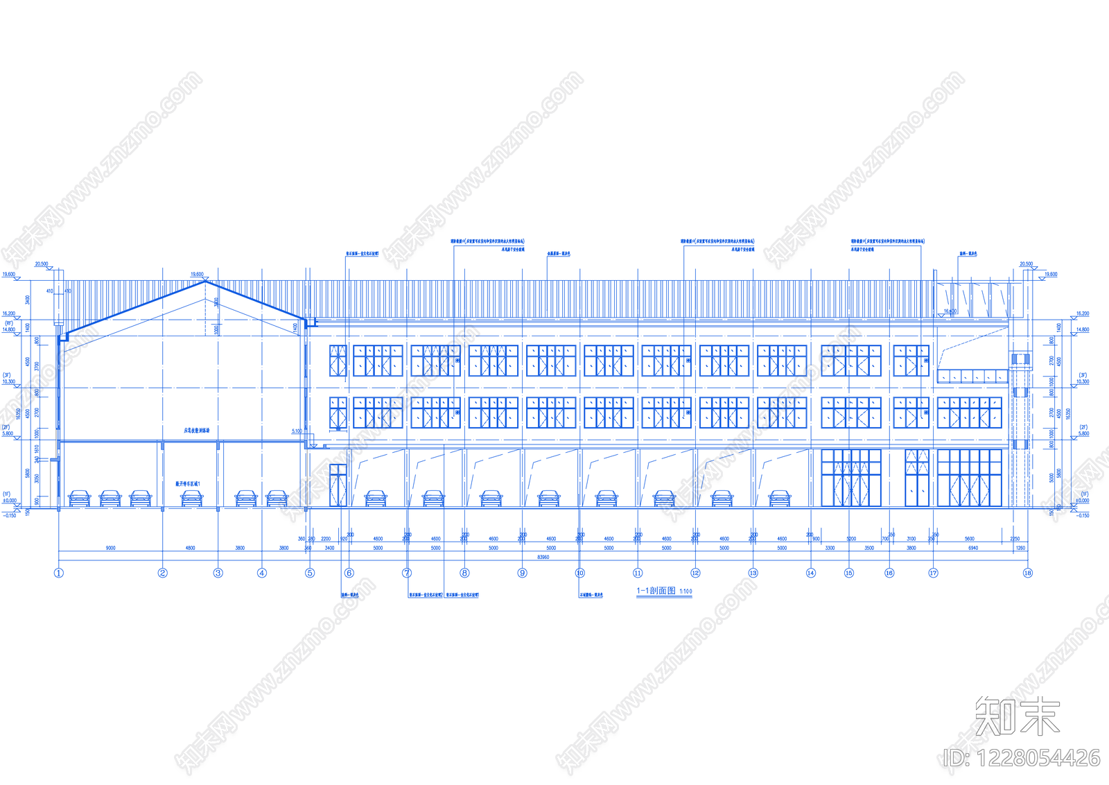 办公楼建筑cad施工图下载【ID:1228054426】
