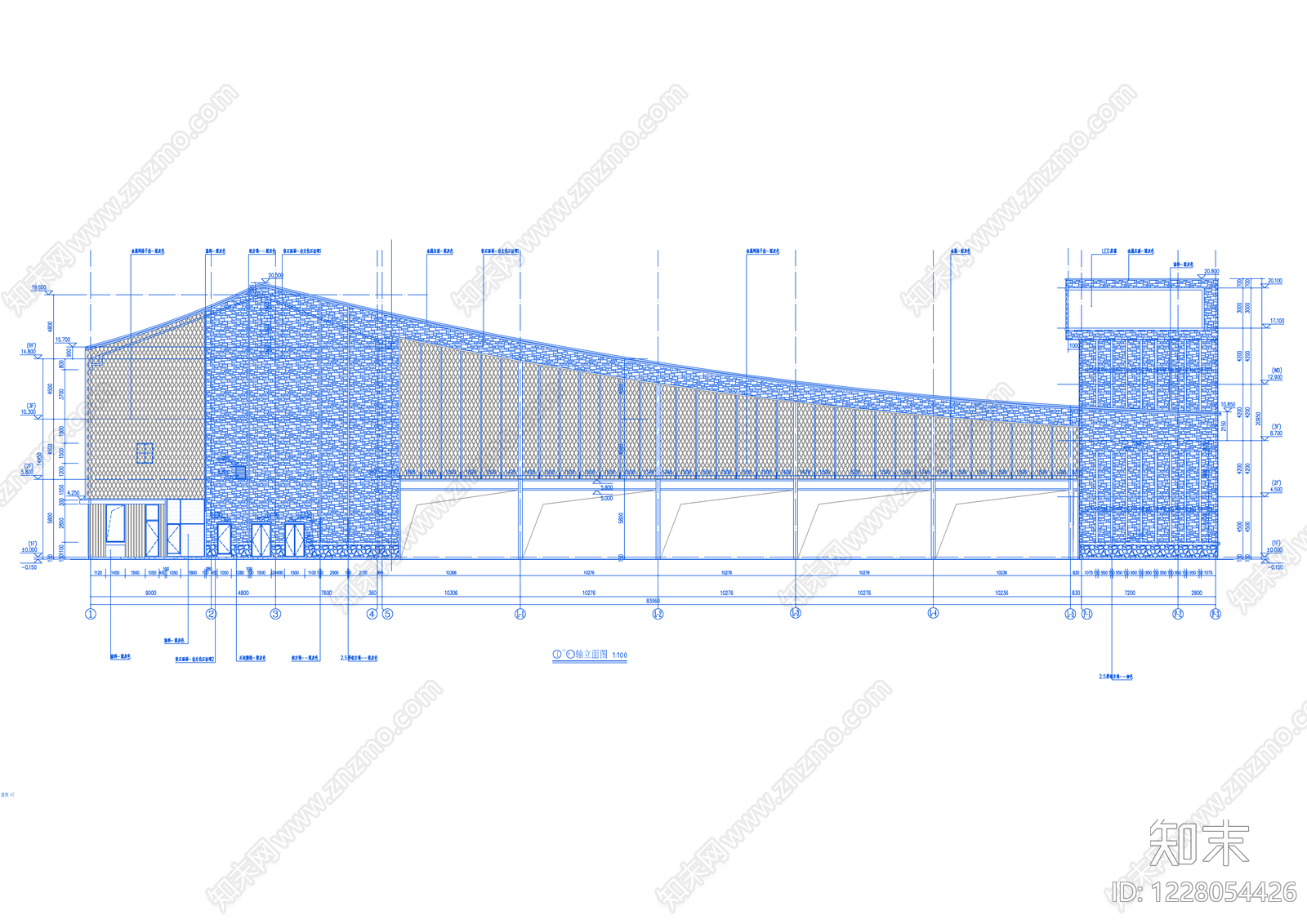 办公楼建筑cad施工图下载【ID:1228054426】
