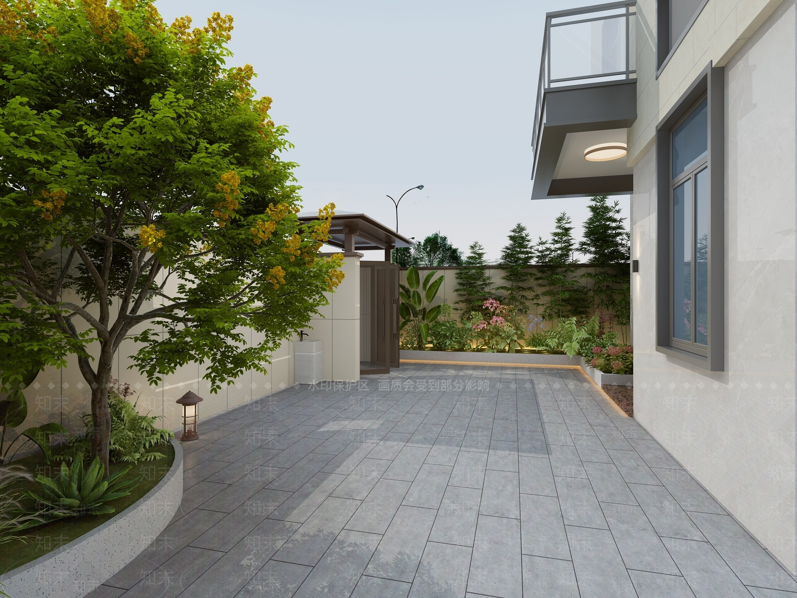 现代庭院3D模型下载【ID:1228054681】