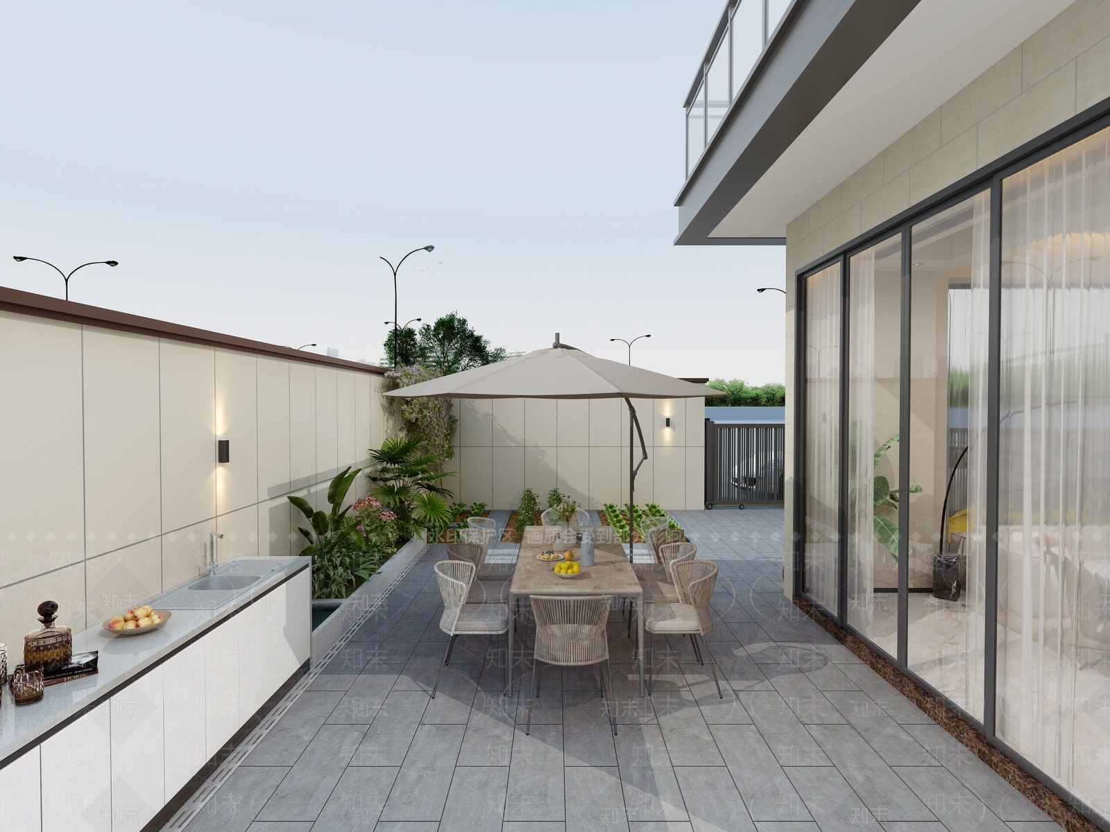 现代庭院3D模型下载【ID:1228054681】