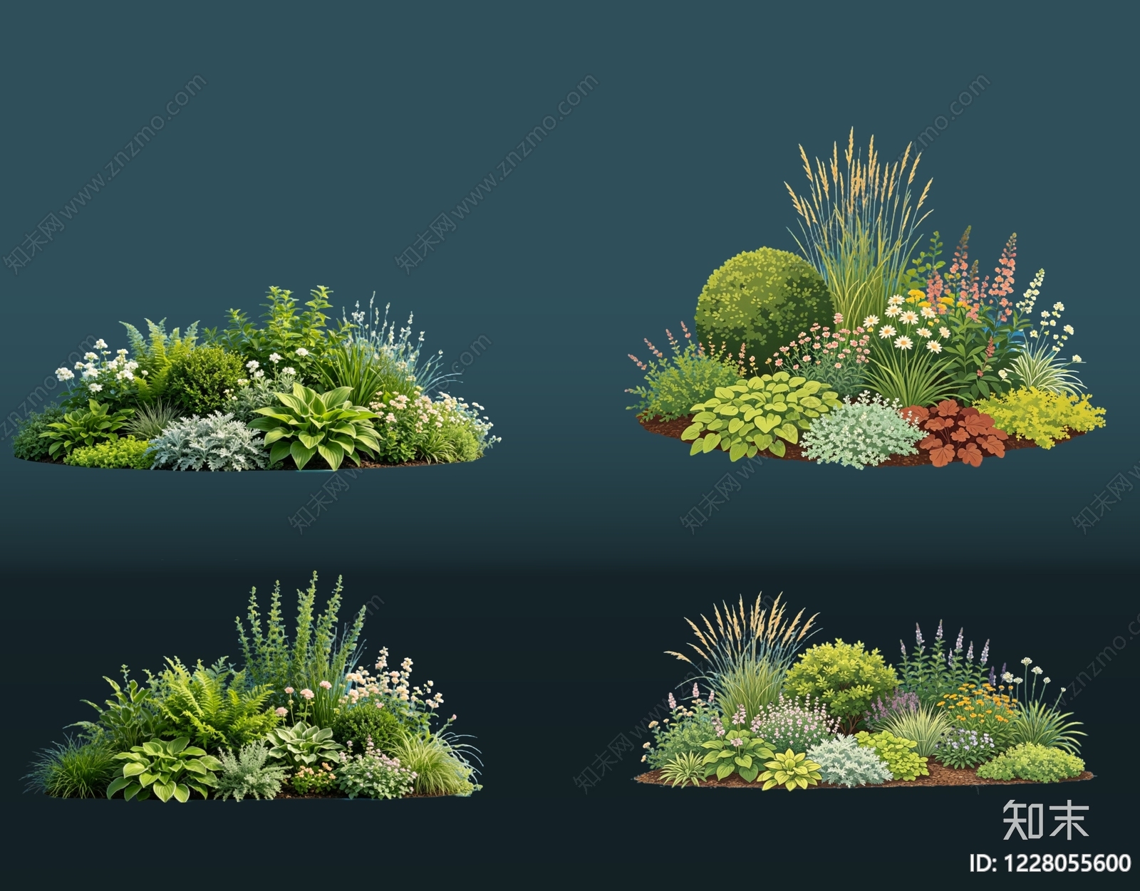 现代花境SU模型下载【ID:1228055600】