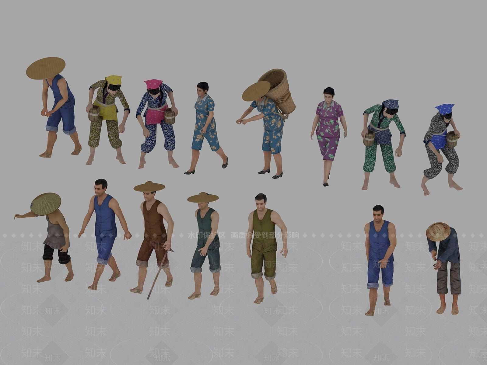 中式多人3D模型下载【ID:1228057058】