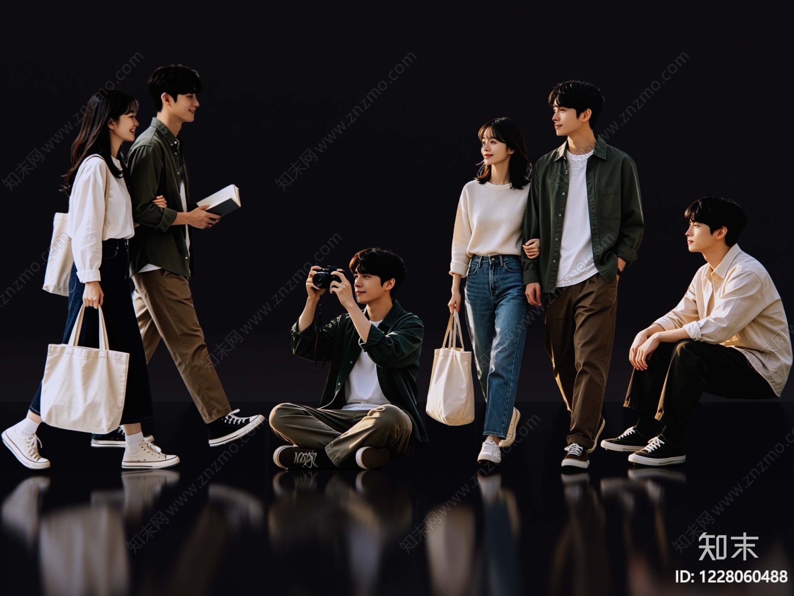 现代简约多人SU模型下载【ID:1228060488】
