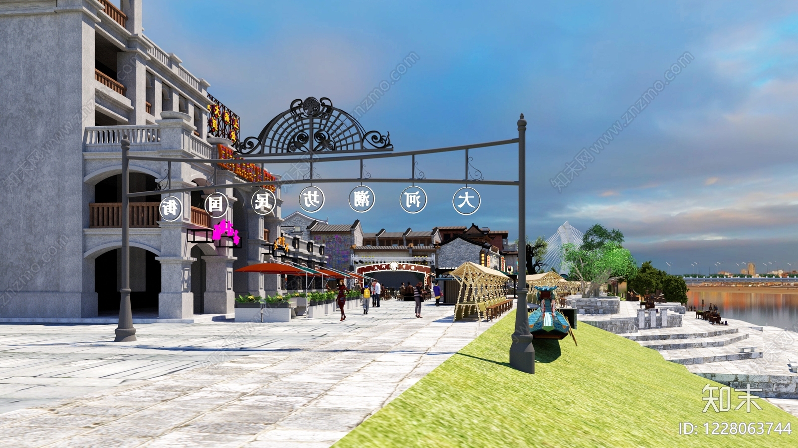 欧式牌坊牌楼SU模型下载【ID:1228063744】