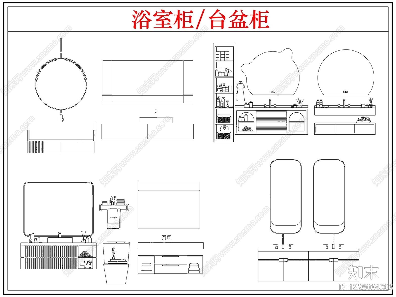 柜子cad施工图下载【ID:1228064006】