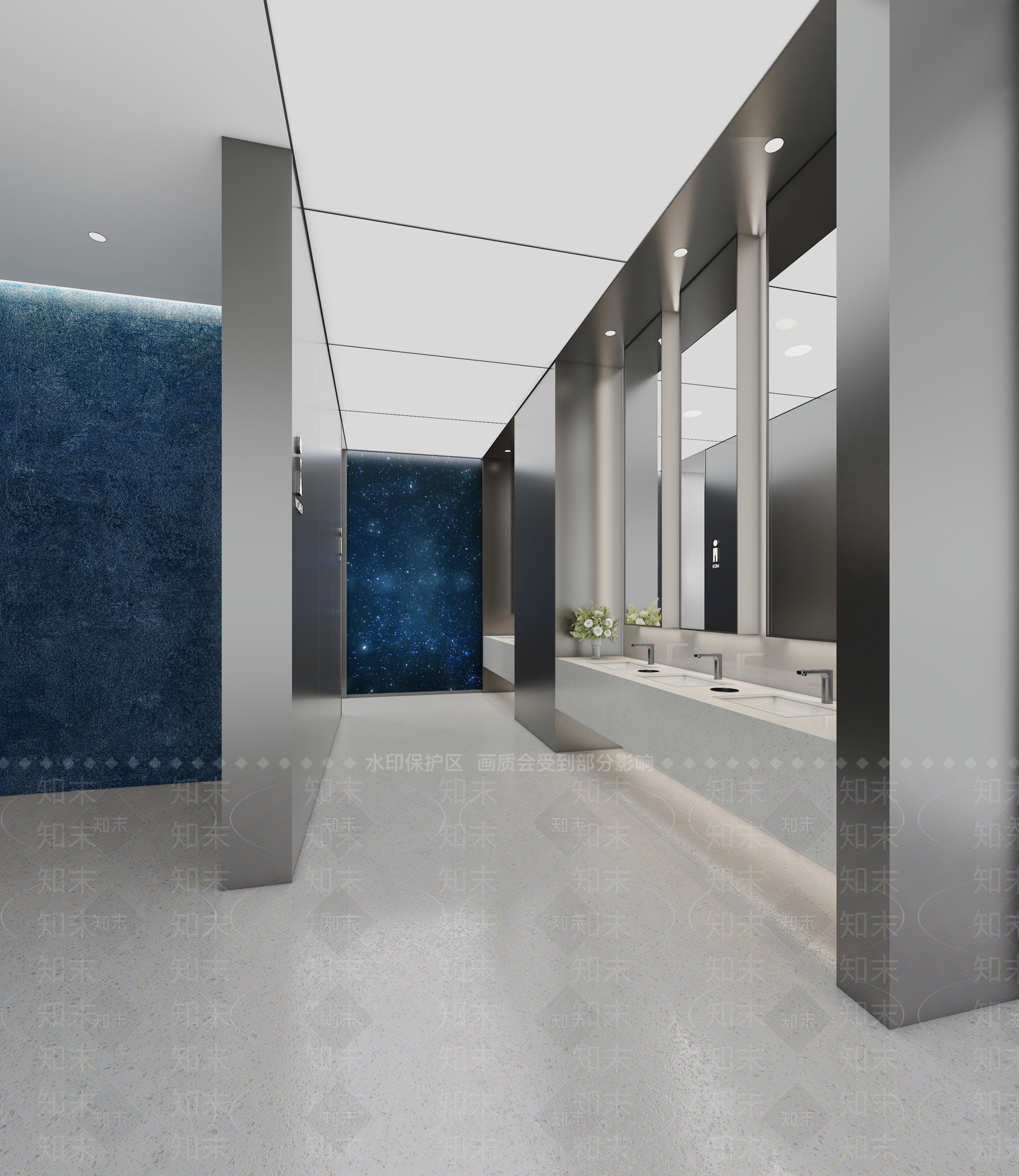 现代公共卫生间3D模型下载【ID:1228064735】