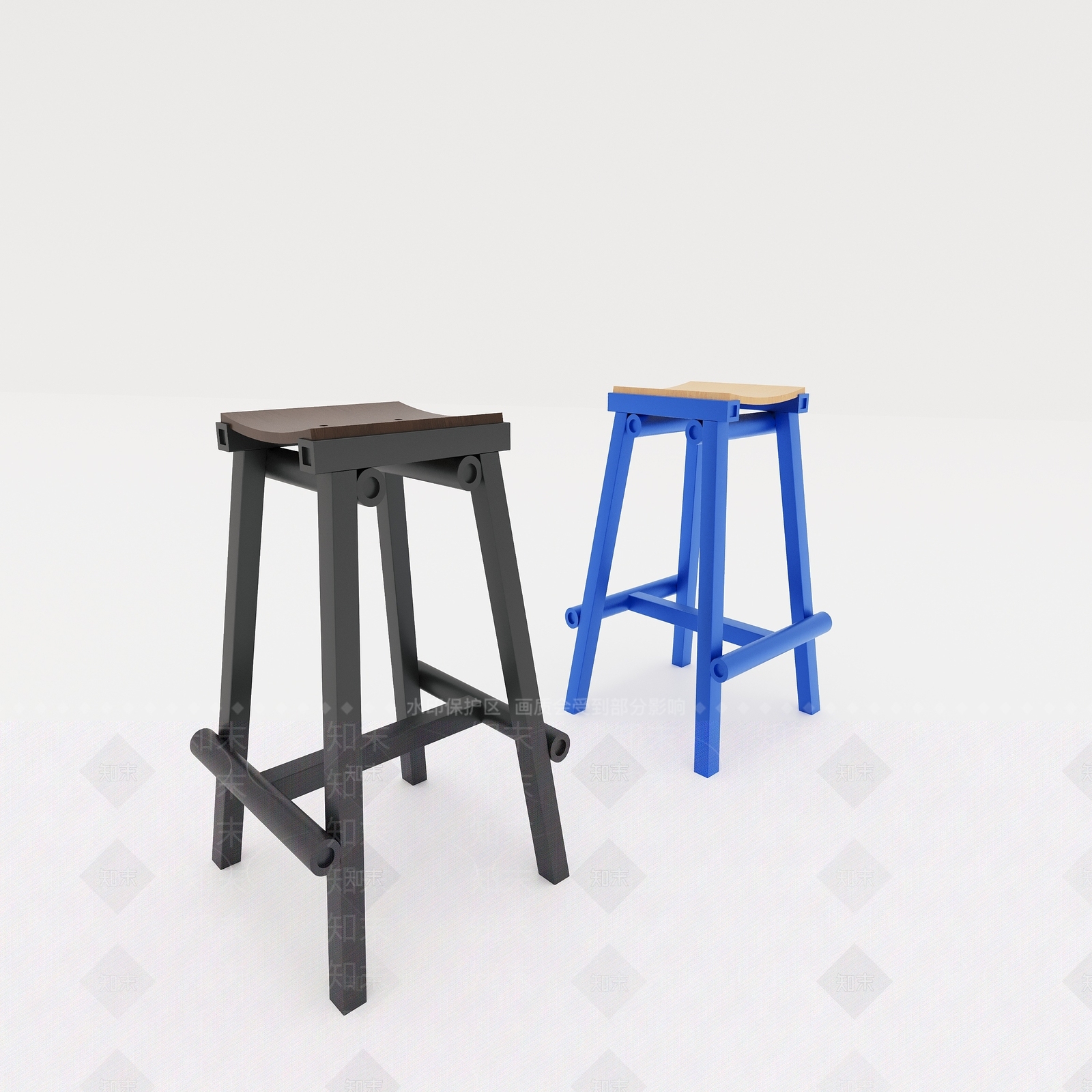 现代简约吧凳3D模型下载【ID:1228066715】