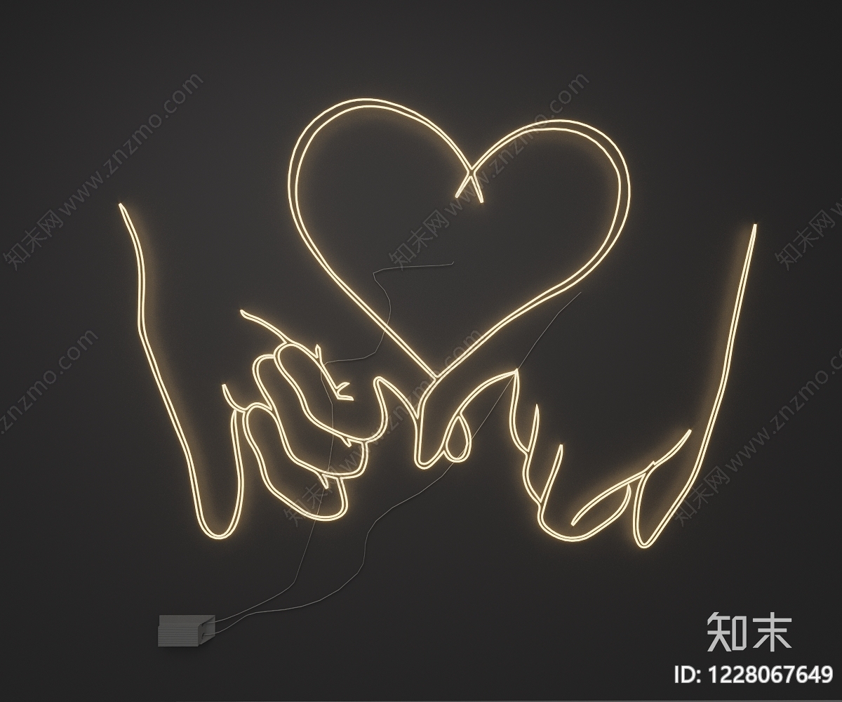 现代霓虹灯SU模型下载【ID:1228067649】