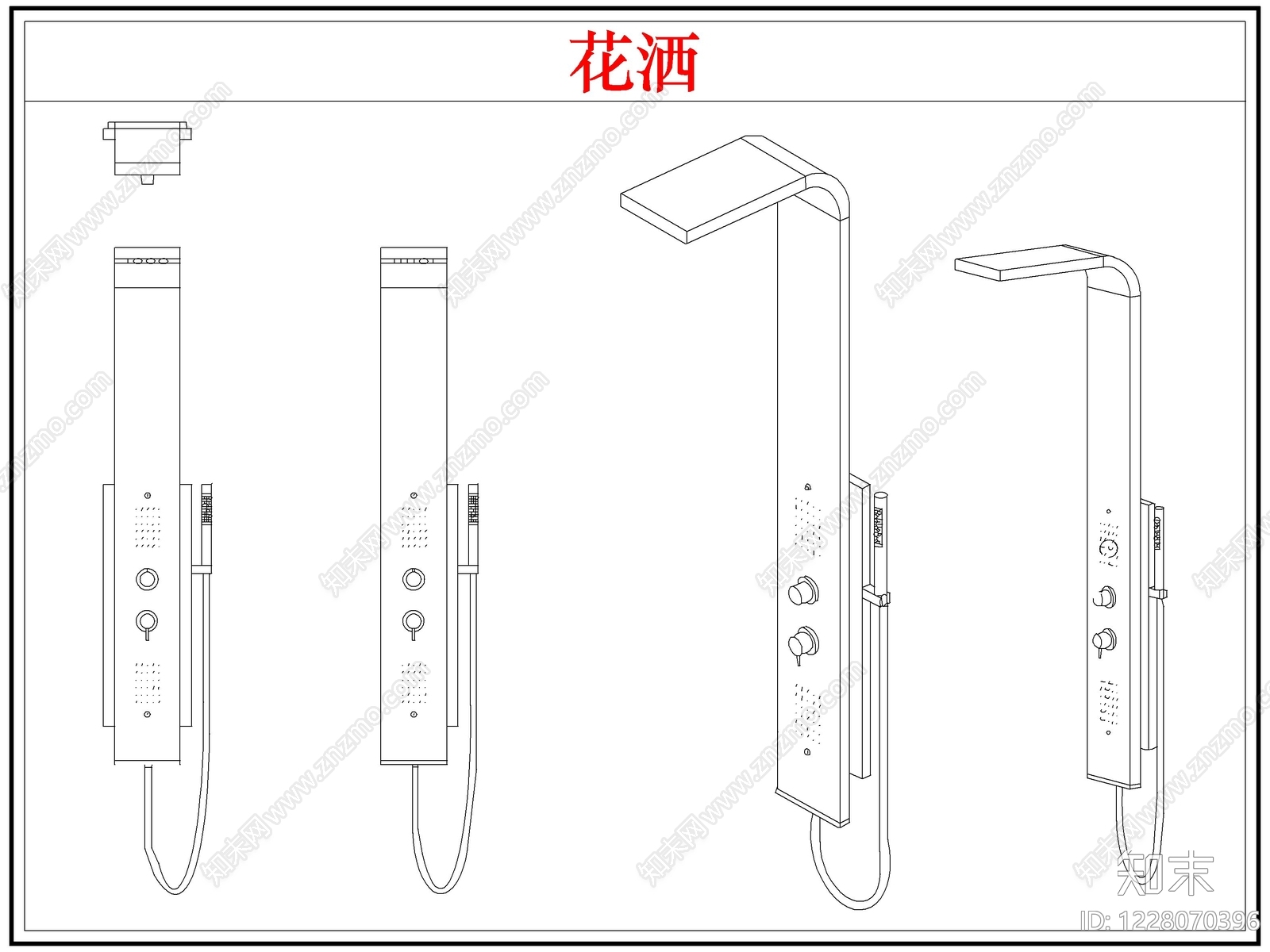 综合厨房卫浴设施CAD图纸