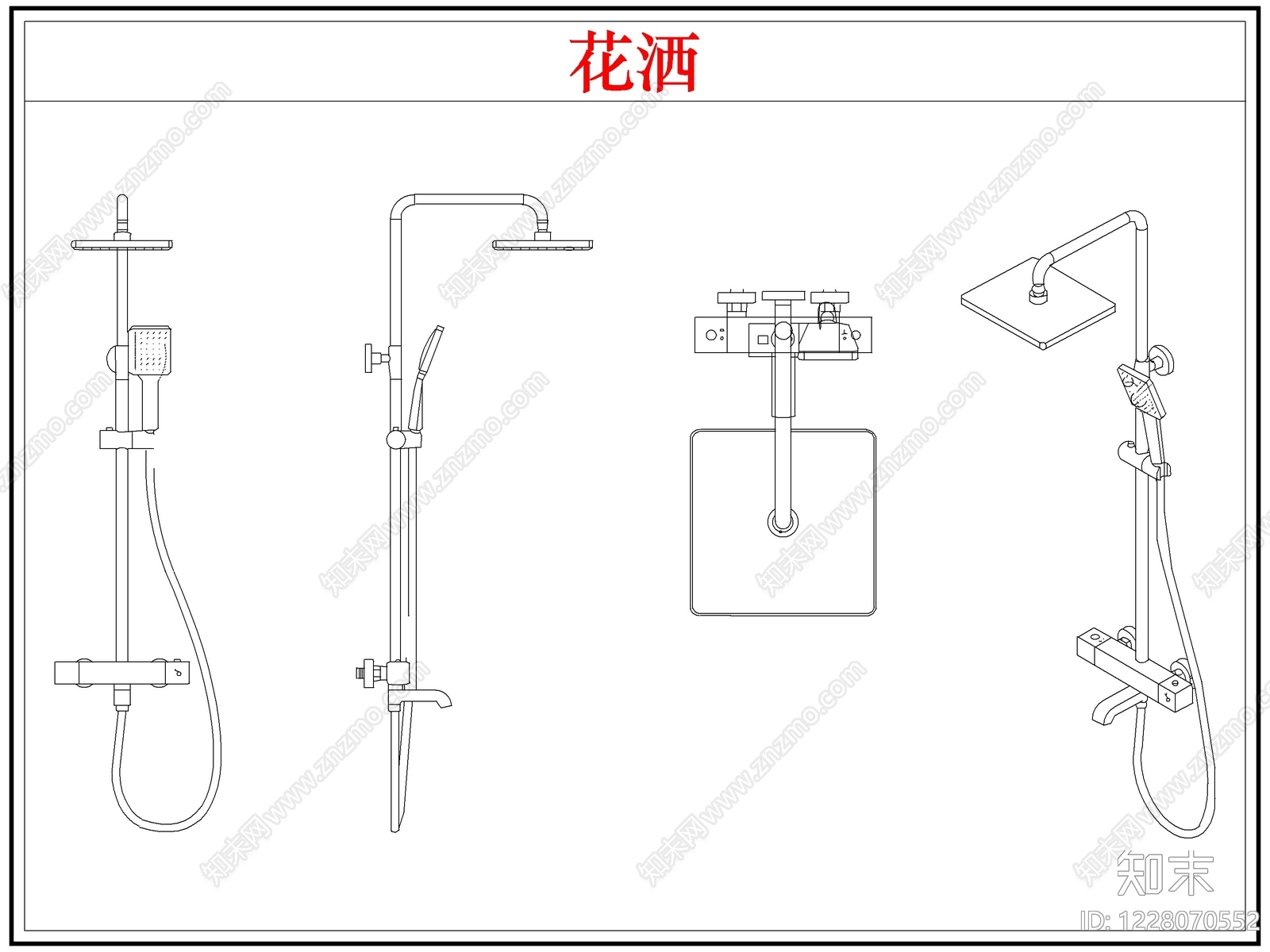 综合厨房卫浴设施CAD图纸