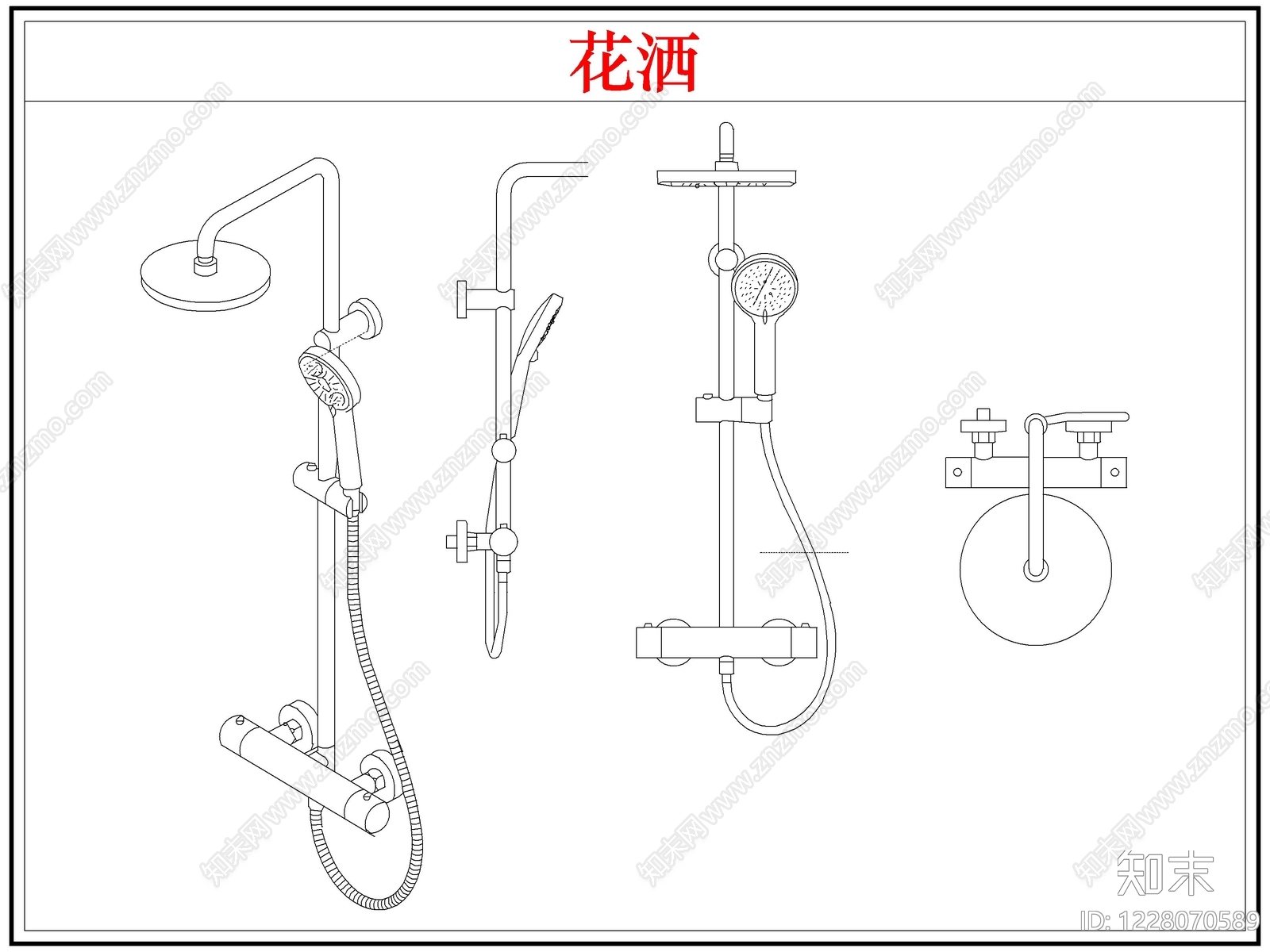 综合厨房卫浴设施CAD图纸