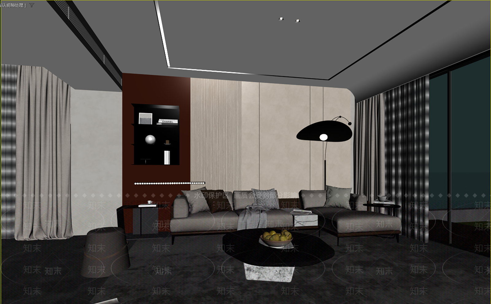 意式极简家居客厅3D模型下载【ID:1228071472】