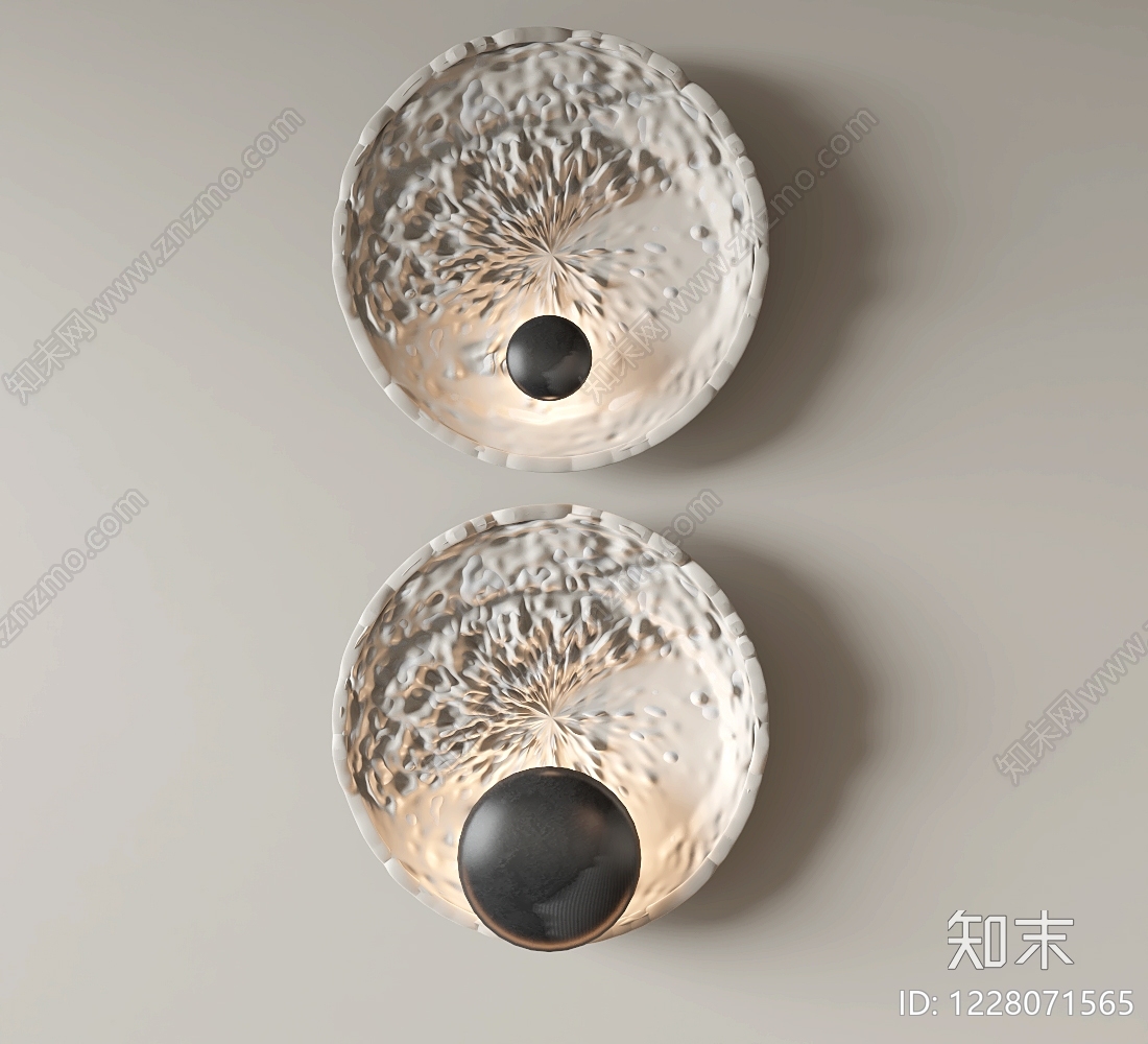 极简墙面壁灯SU模型草图