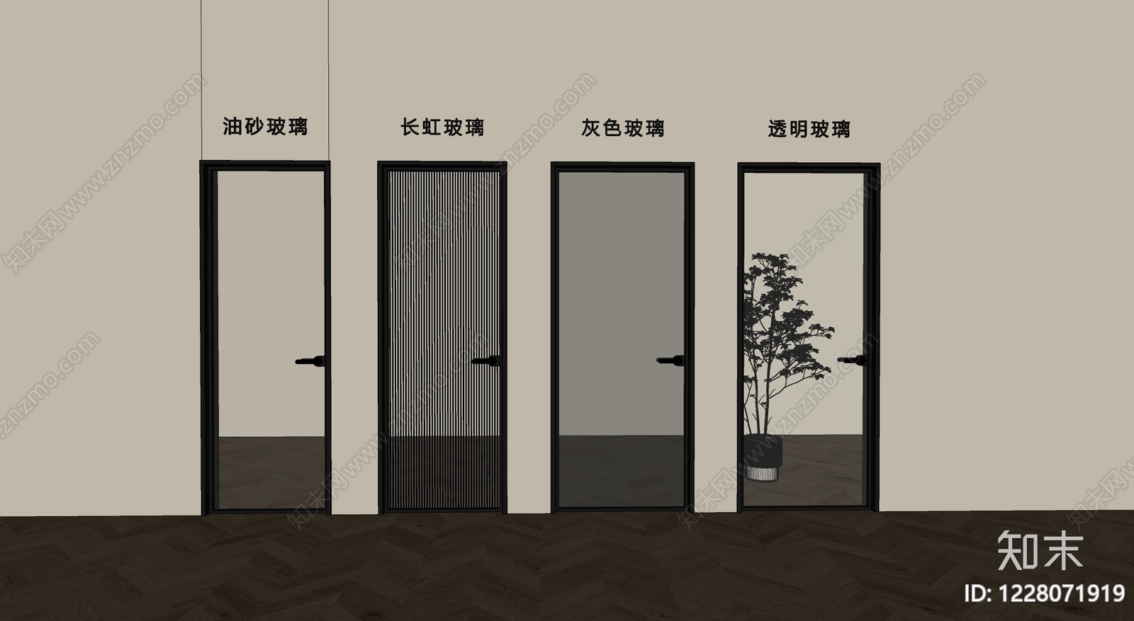 现代简约单开门SU模型下载【ID:1228071919】