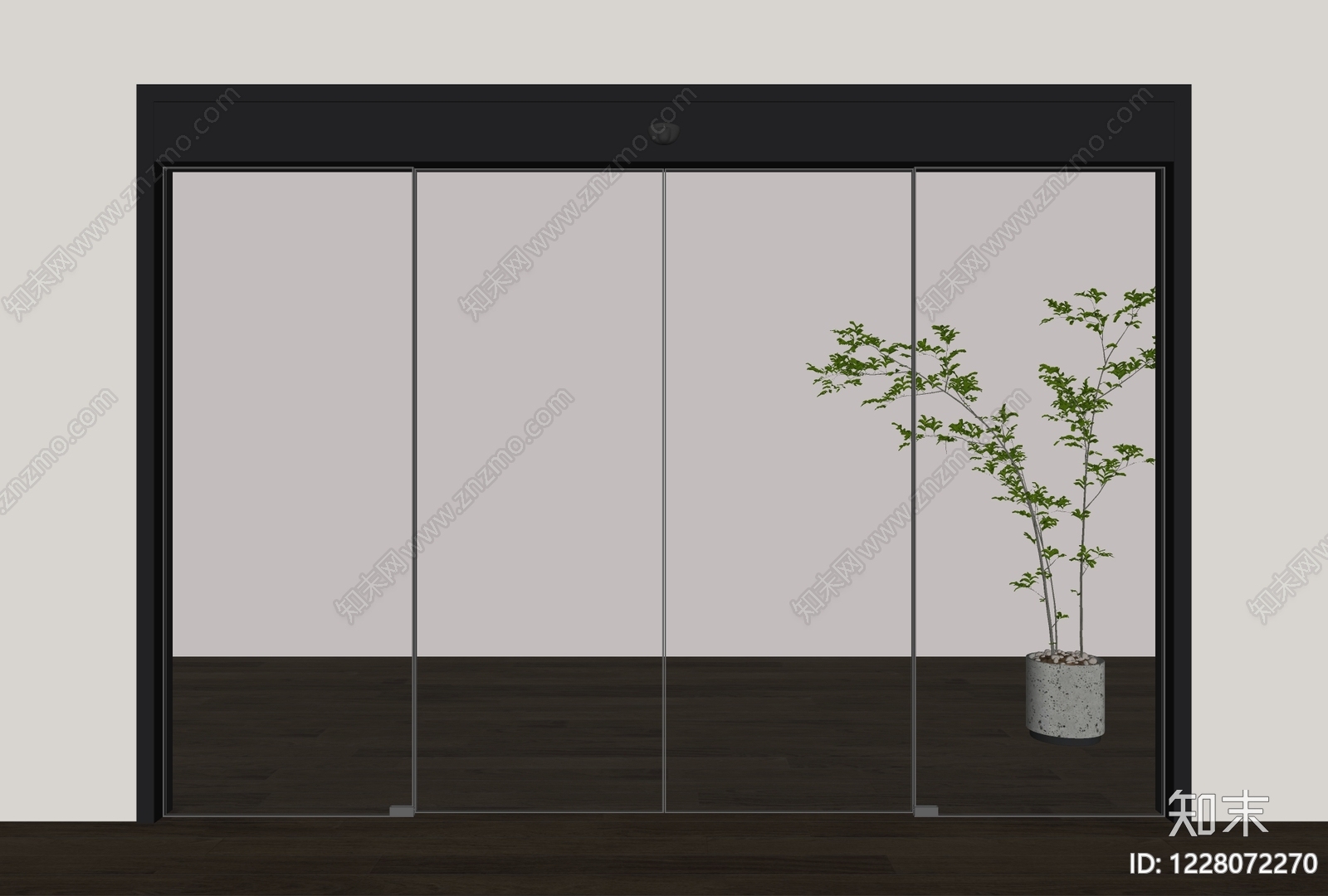 极简推拉门SU模型下载【ID:1228072270】