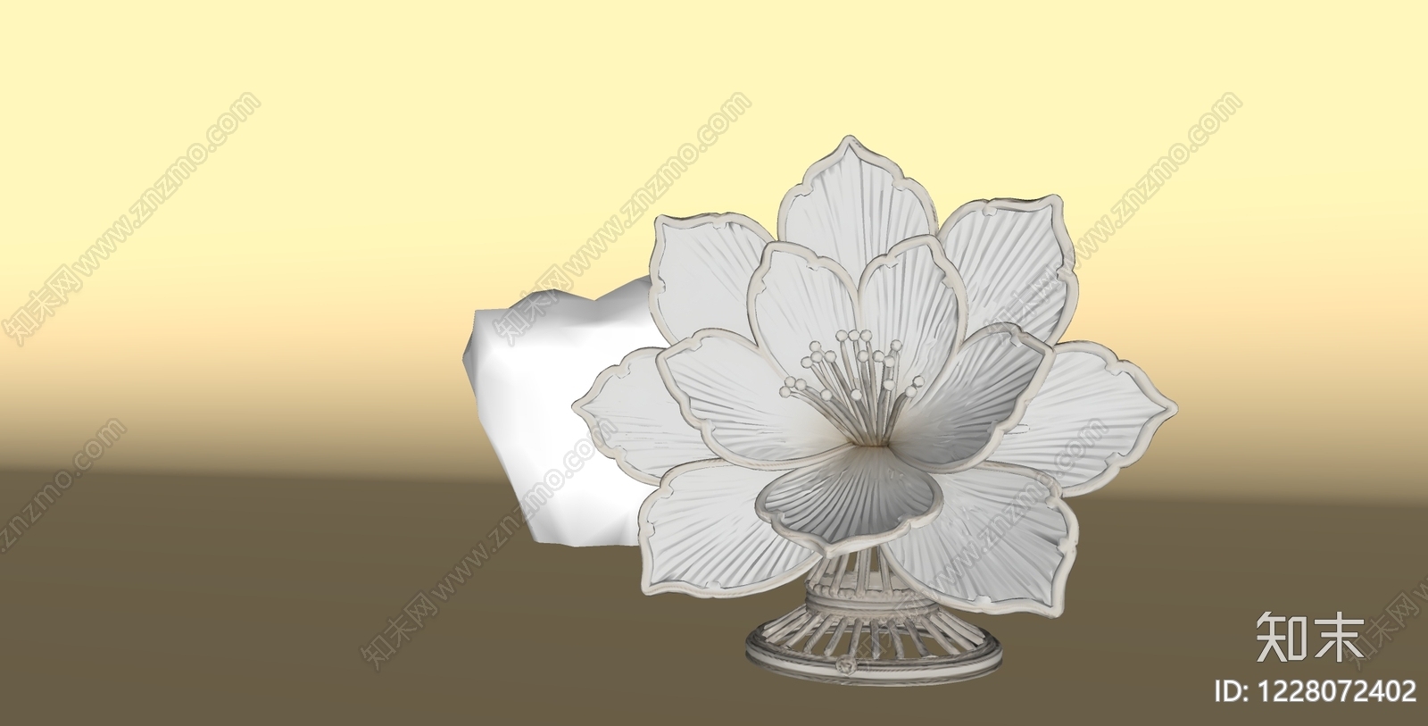中式雕塑摆件SU模型下载【ID:1228072402】