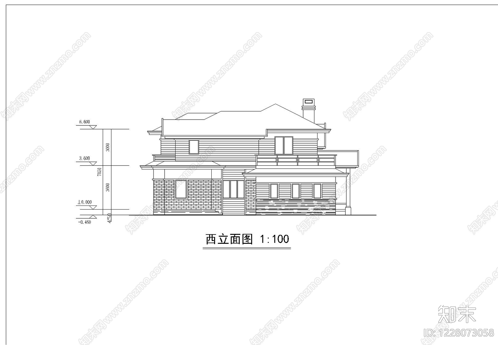 别墅建筑cad施工图下载【ID:1228073058】